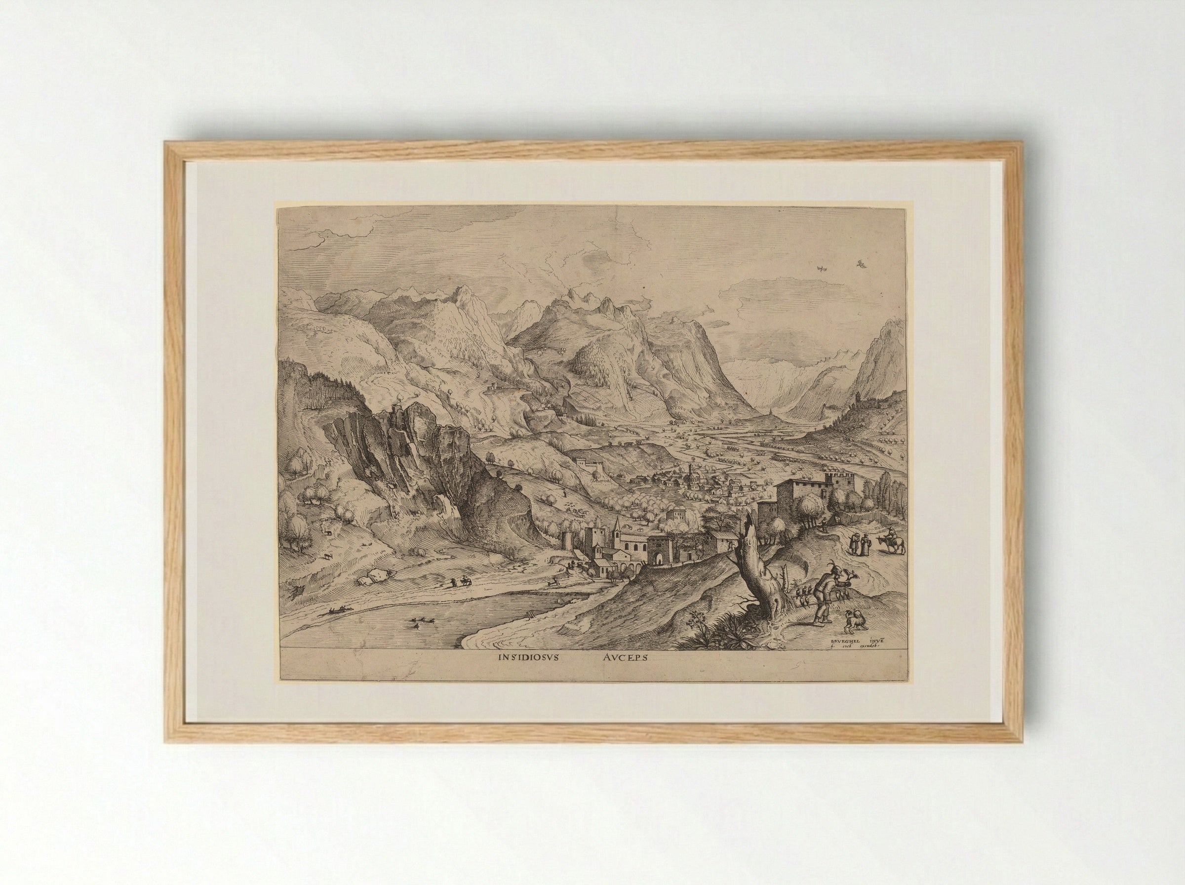 The Bird Catcher - Pieter Bruegel the Elder - Framed Print Wood