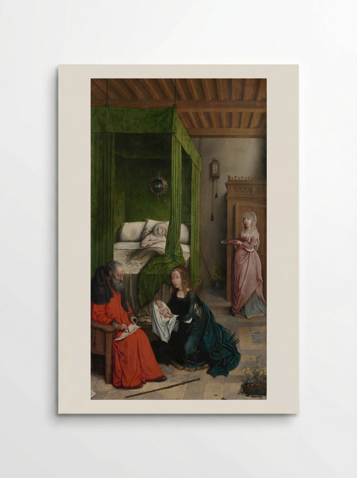 The Birth and Naming of John the Baptist - Juan de Flandes - Poster
