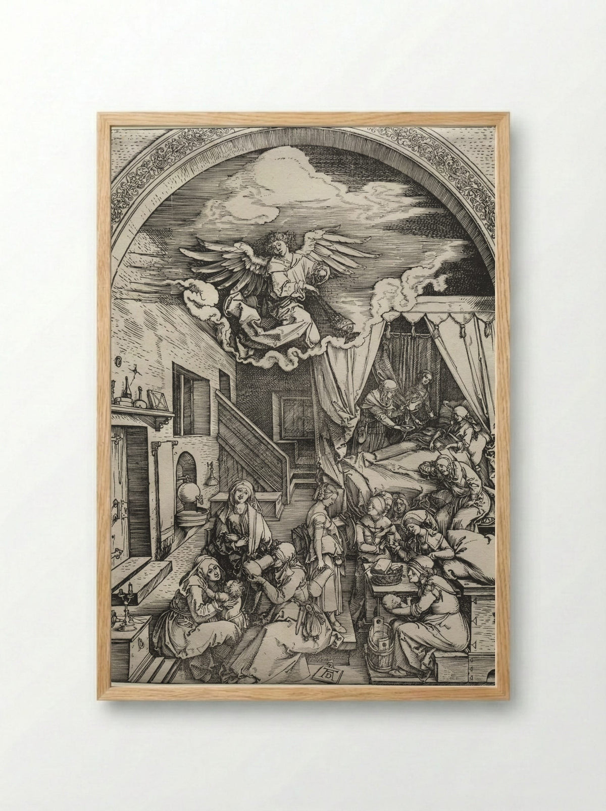 The Birth of the Virgin - Albrecht Dürer - Framed Print Wood