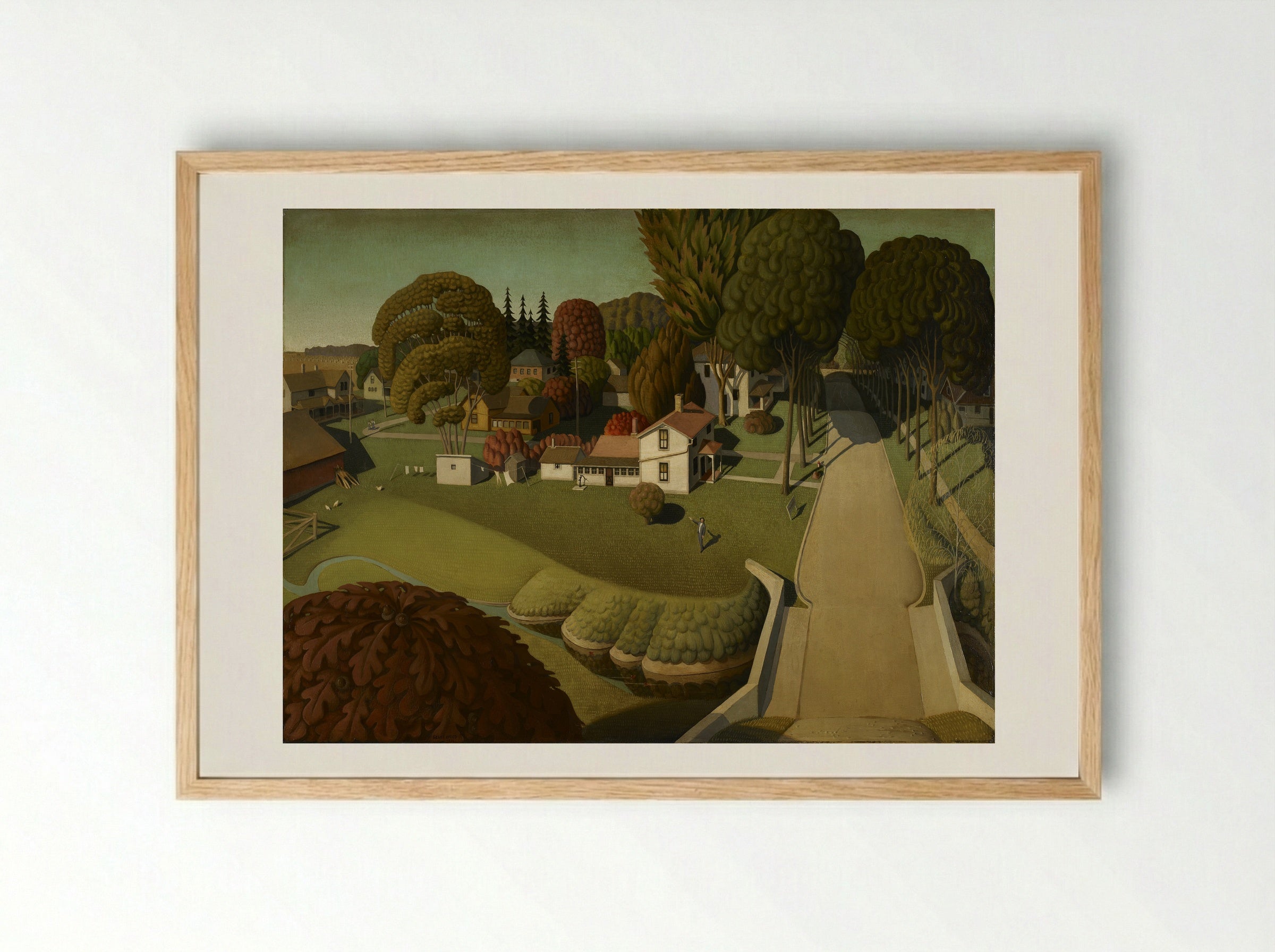 The Birthplace of Herbert Hoover - Grant Wood - Framed Print Wood