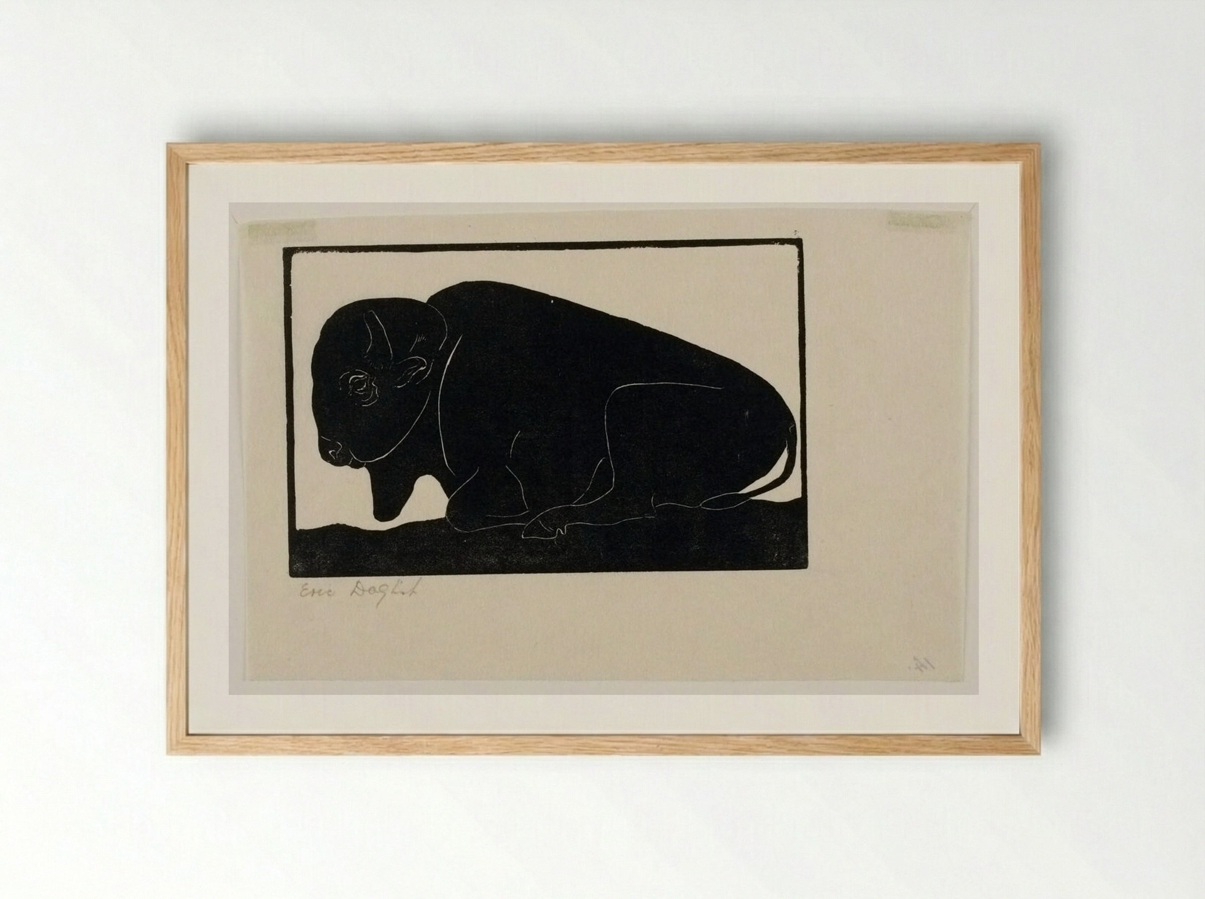 The Bison - Eric Fitch Daglish - Framed Print Wood