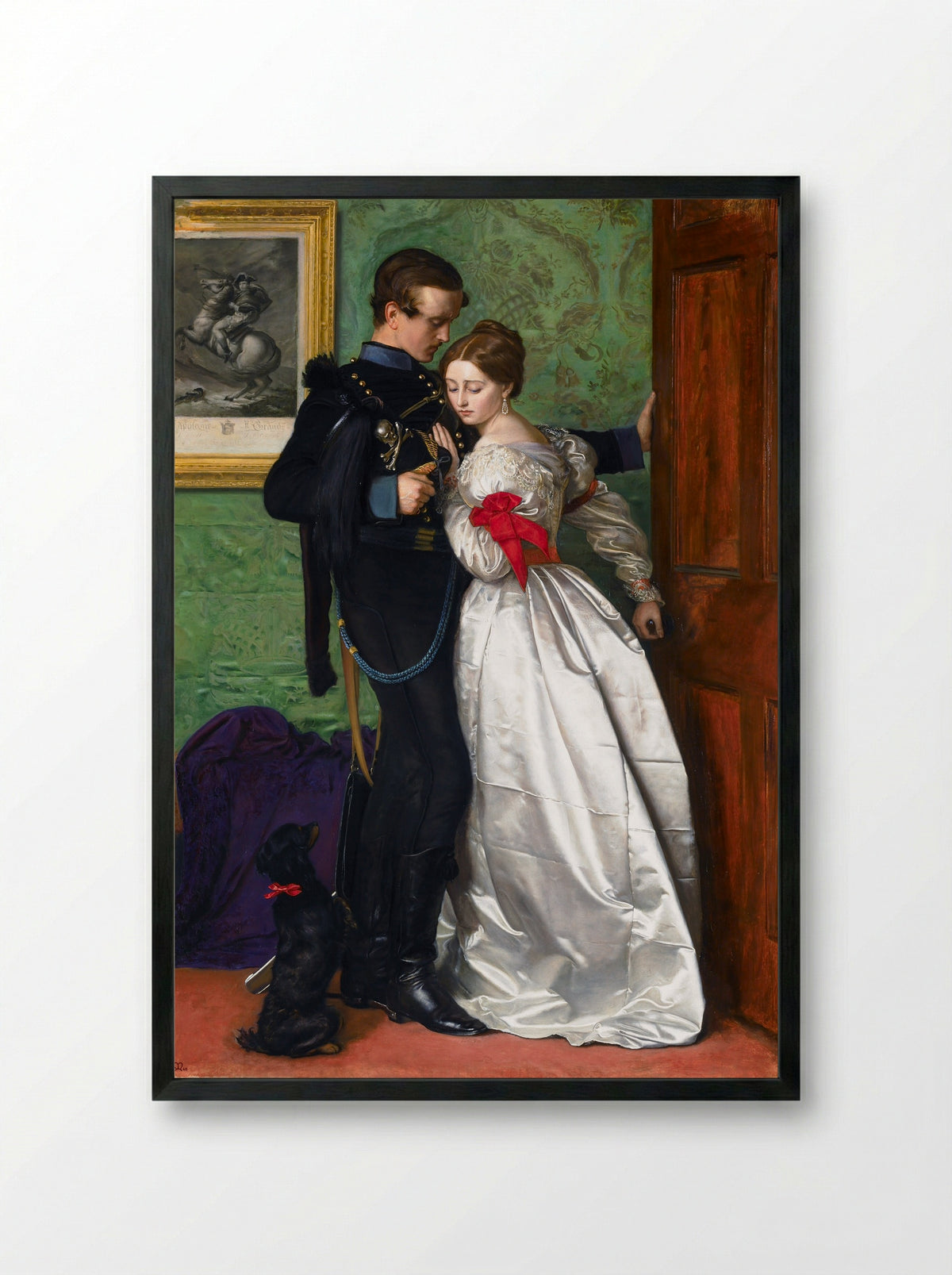 The Black Brunswicker - John Everett Millais - Framed Print Black
