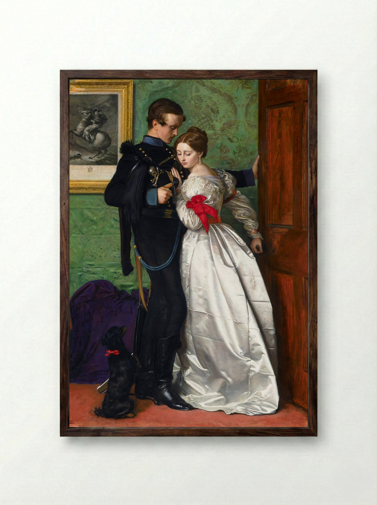 The Black Brunswicker - John Everett Millais - Framed Print Dark Wood