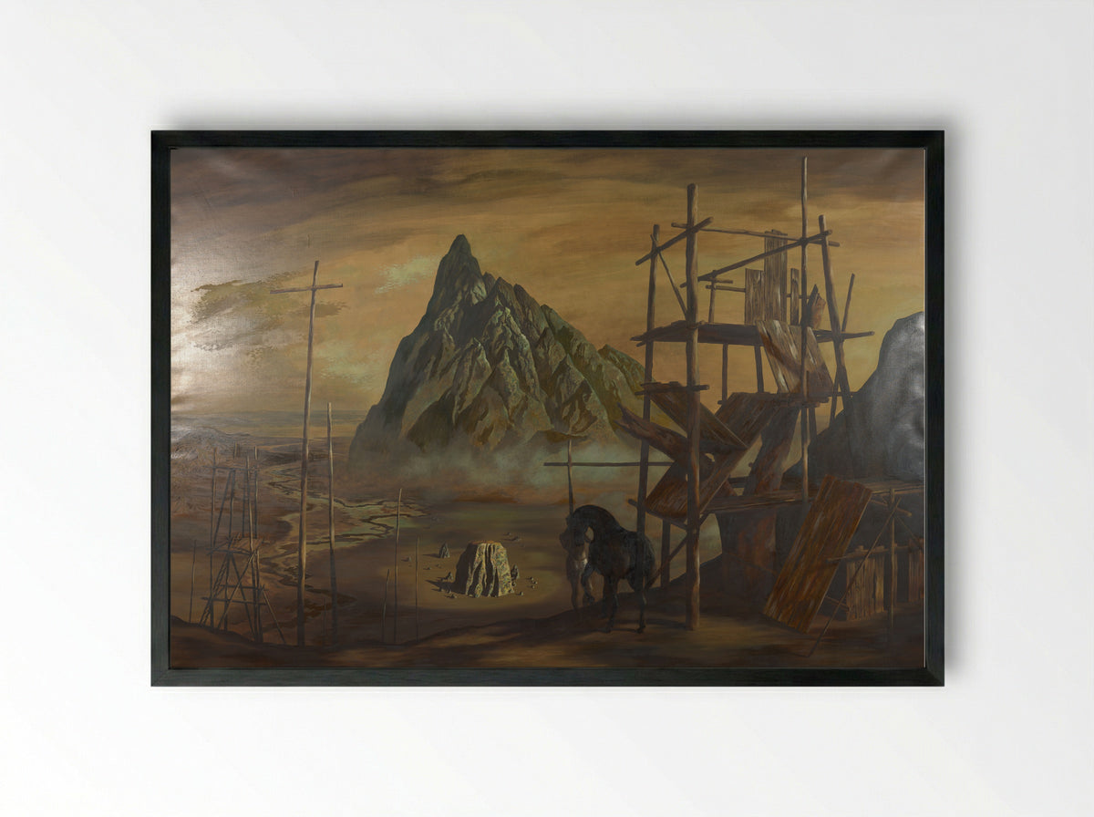 The Black Horse - John Atherton - Framed Print Black