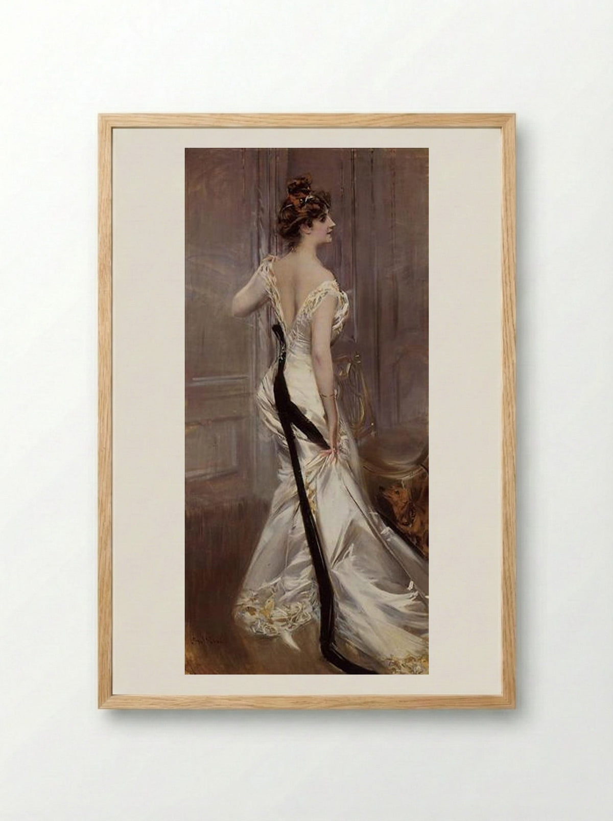 The Black Sash - Giovanni Boldini - Framed Print Wood
