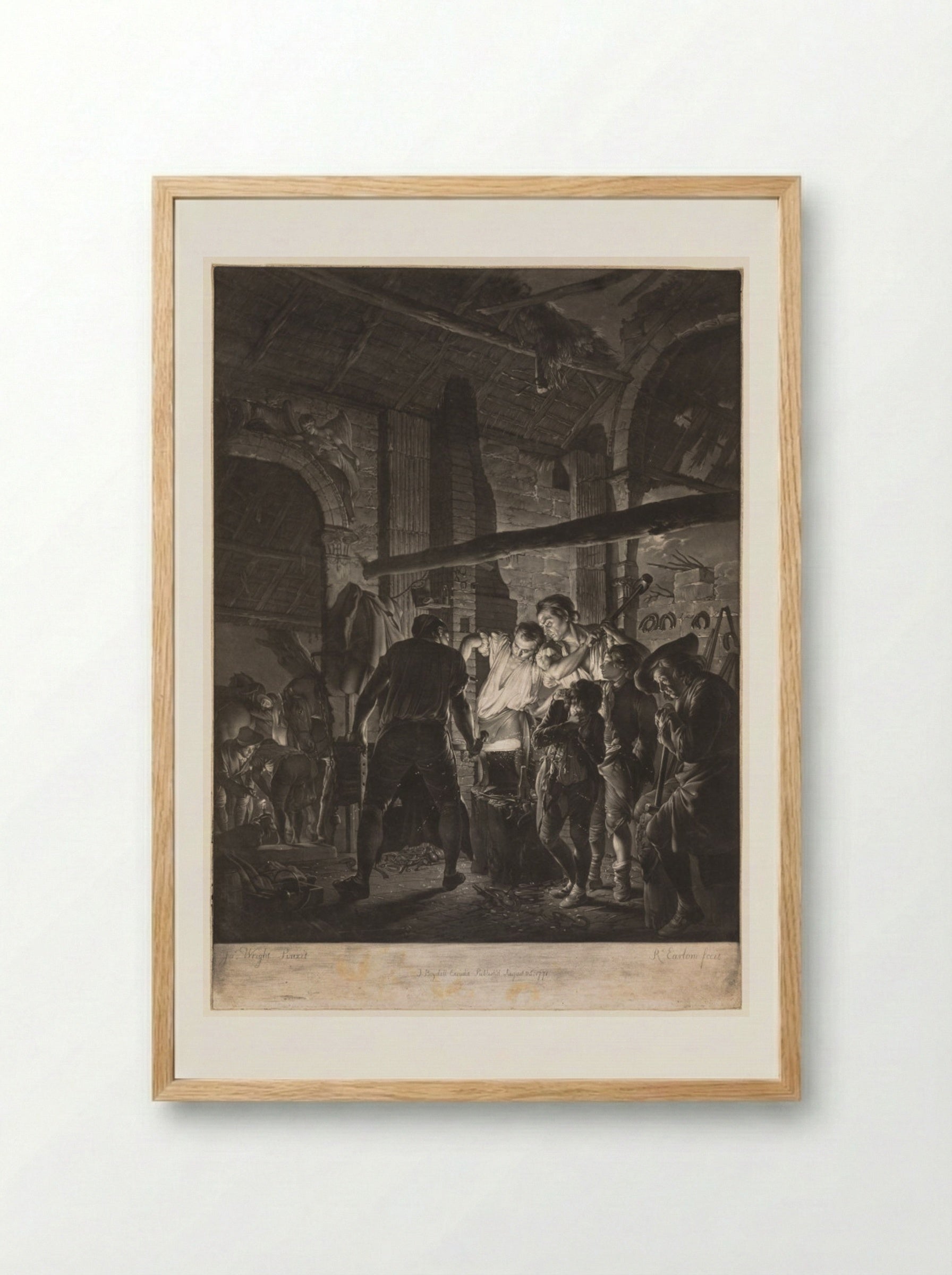 The Blacksmith - Richard Earlom - Framed Print Wood