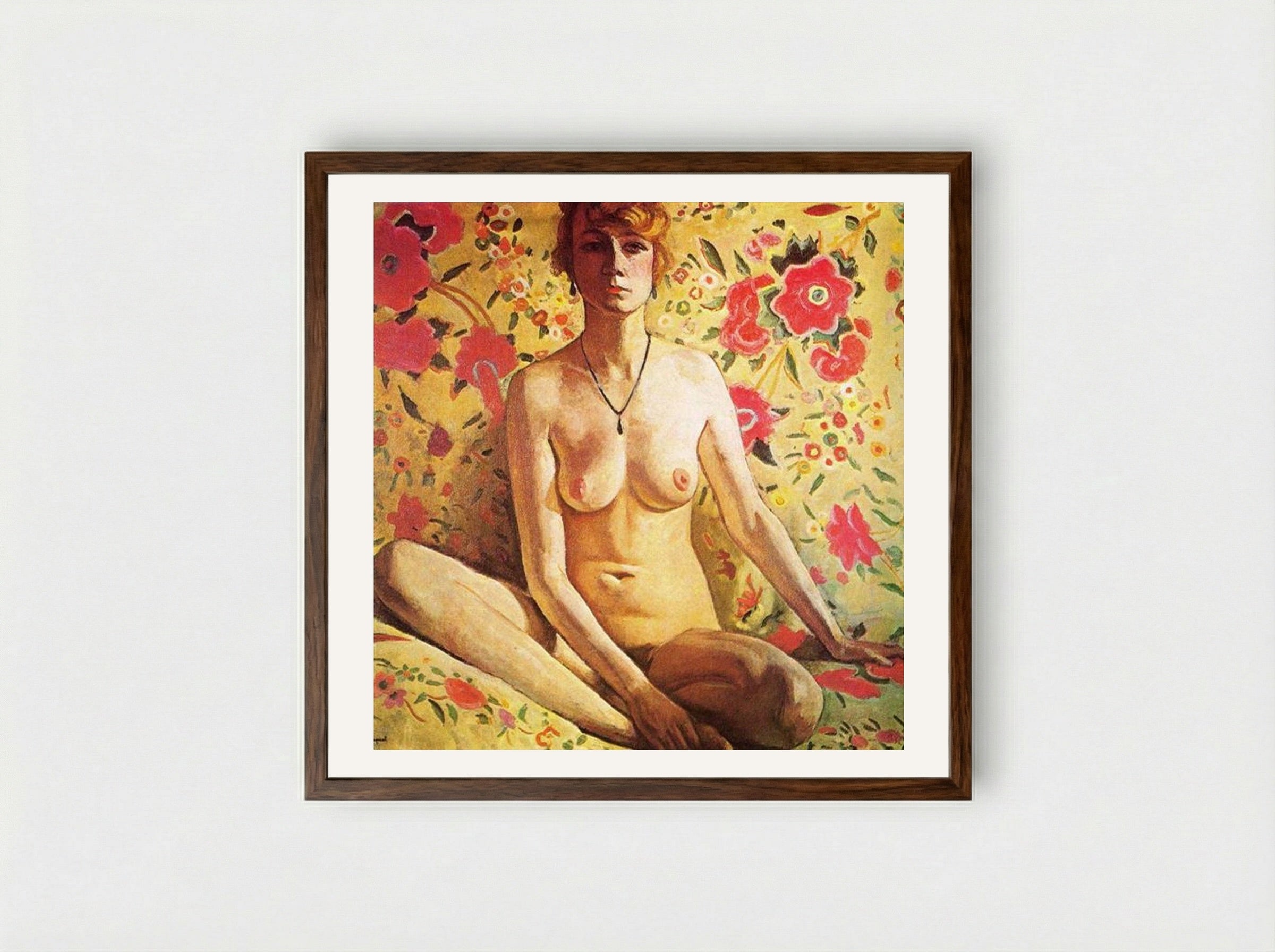 The Blonde Woman - Albert Marquet - Framed Print Dark Wood