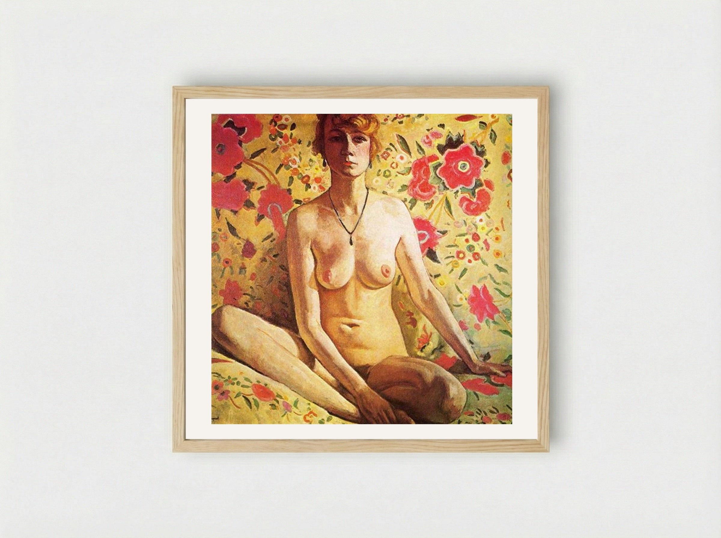The Blonde Woman - Albert Marquet - Framed Print Wood