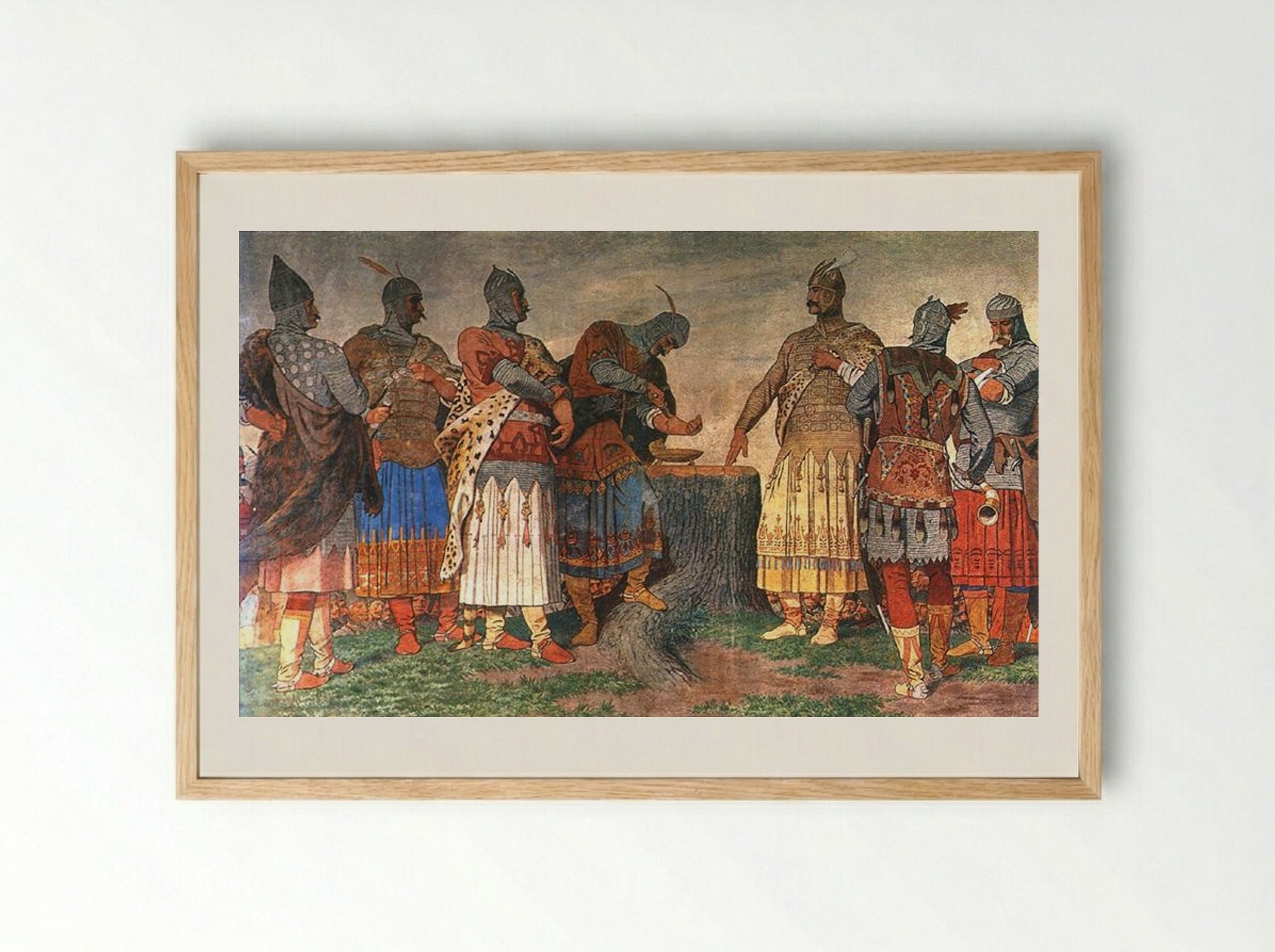 The Blood Oath - Bertalan Székely - Framed Print Wood