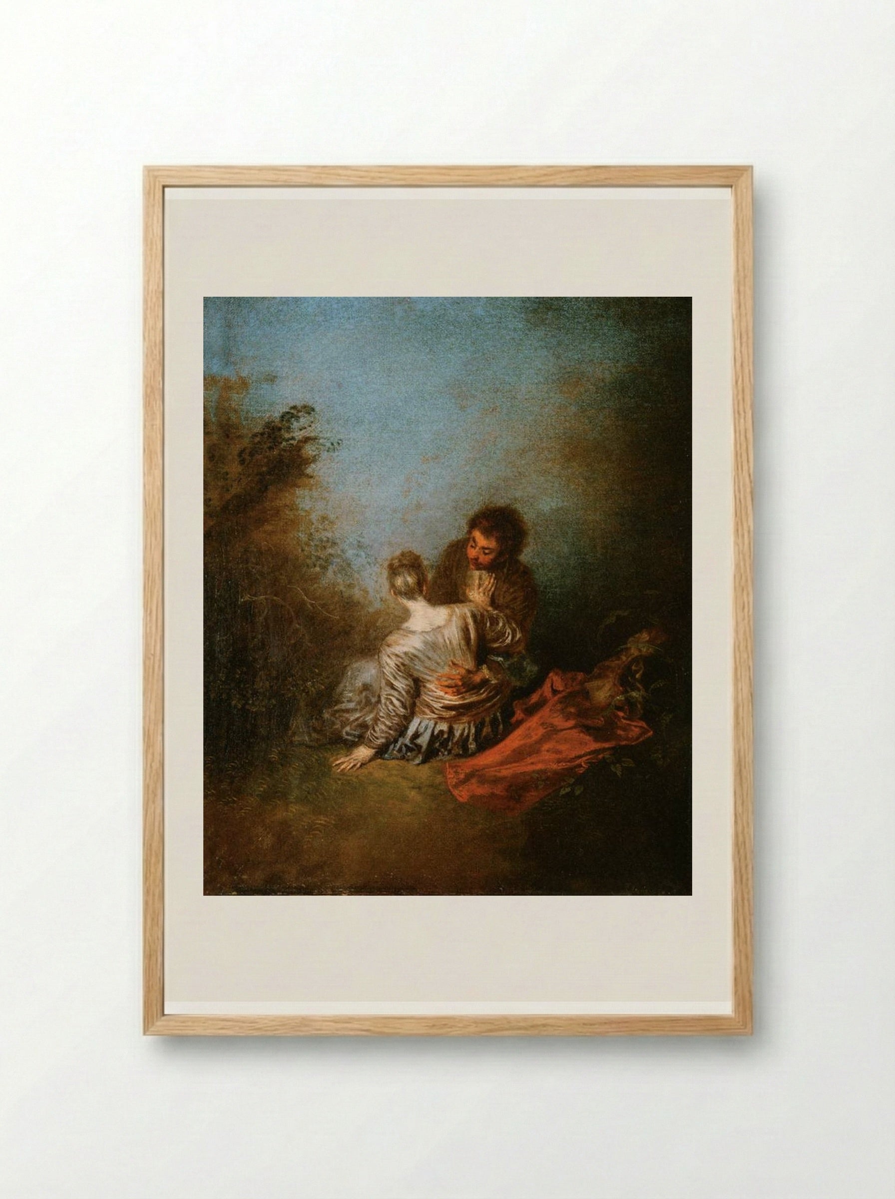 The Blunder - Antoine Watteau - Framed Print Wood