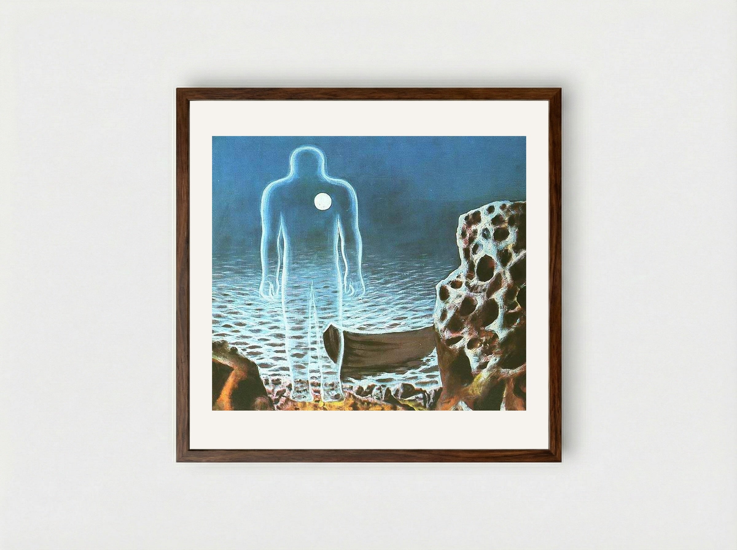The Boatman - Sabin Balasa - Framed Print Dark Wood