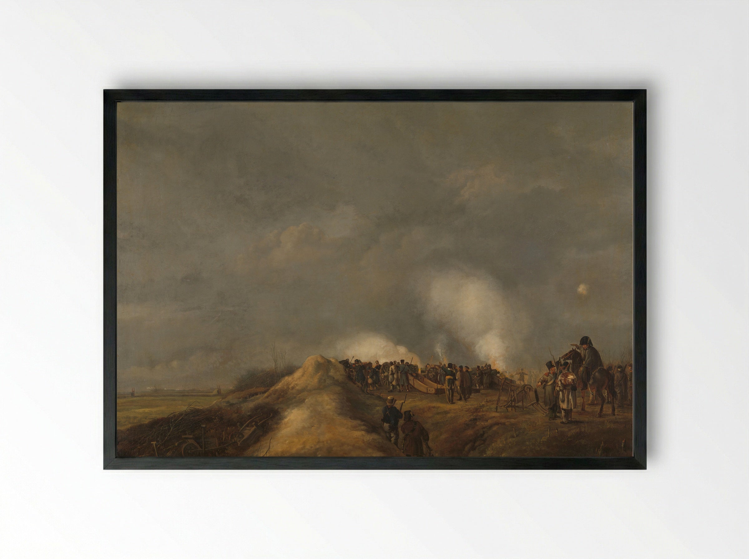 The Bombardment of Naarden, April 1814 - Pieter Gerardus van Os - Framed Print Black