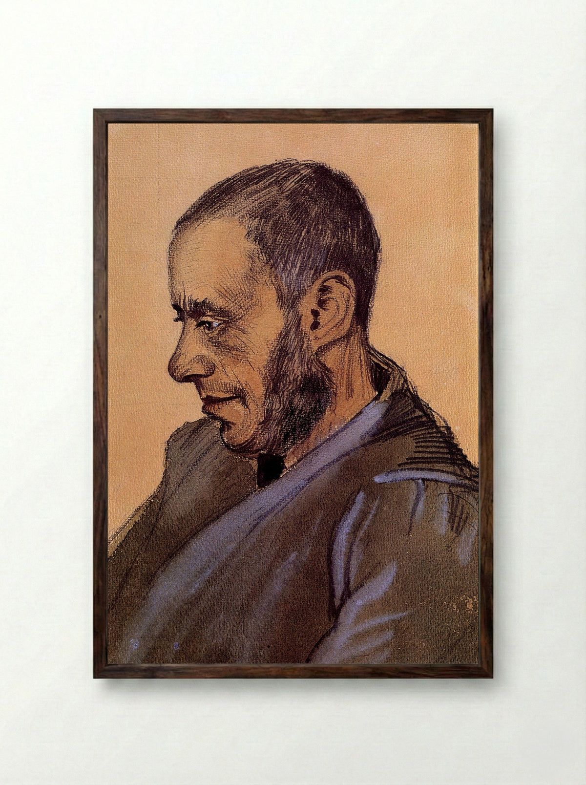 The Bookseller Blok - Vincent van Gogh - Framed Print Dark Wood