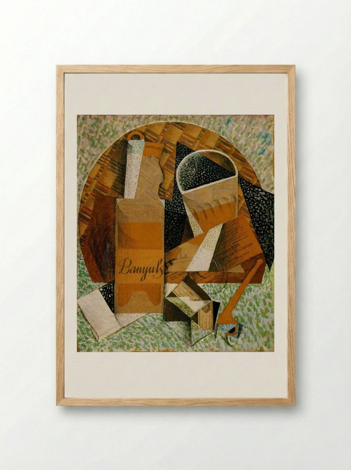The Bottle of Banyuls - Juan Gris - Framed Print Wood