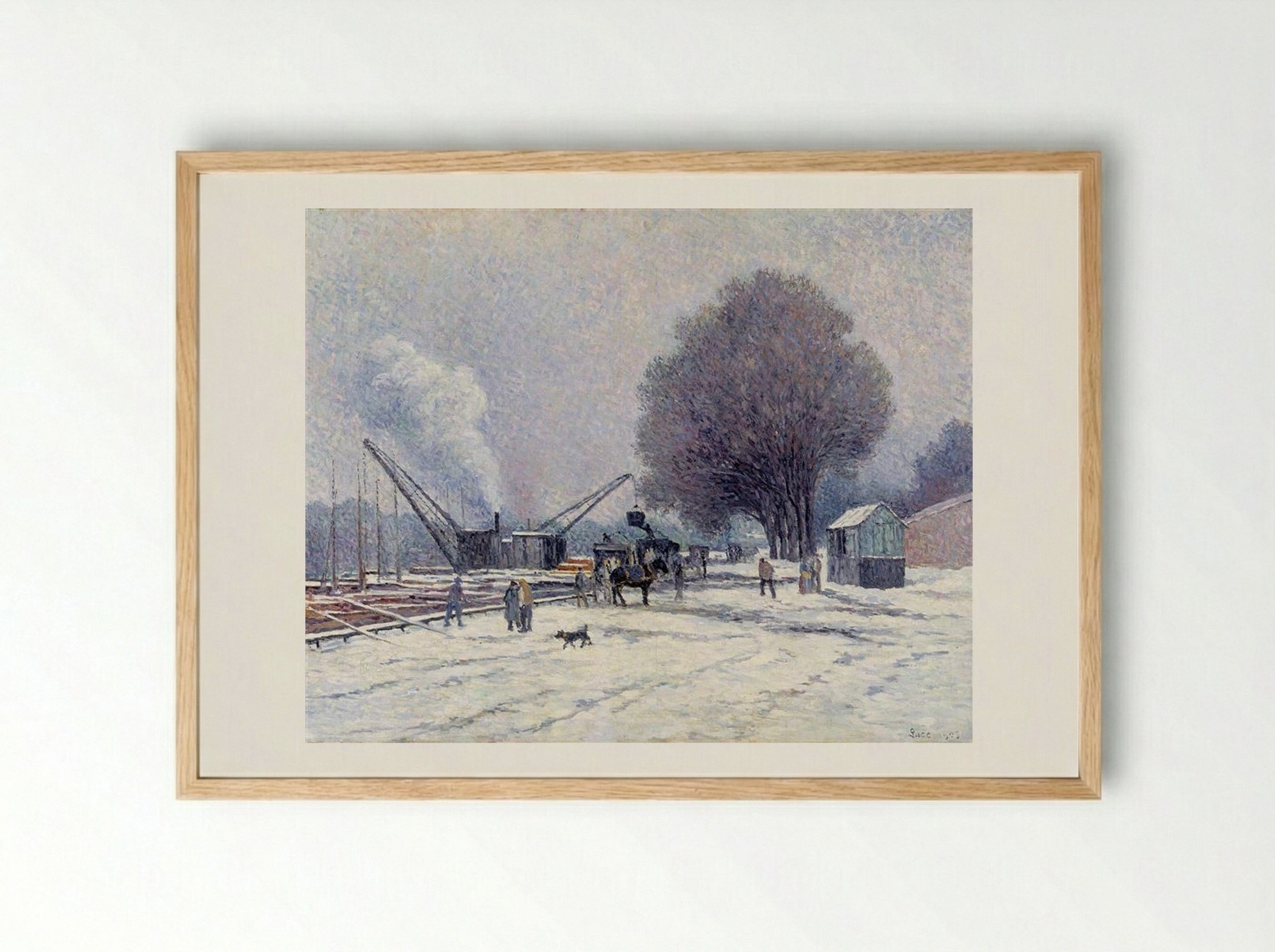 The Boulogne Embankment - Maximilien Luce - Framed Print Wood