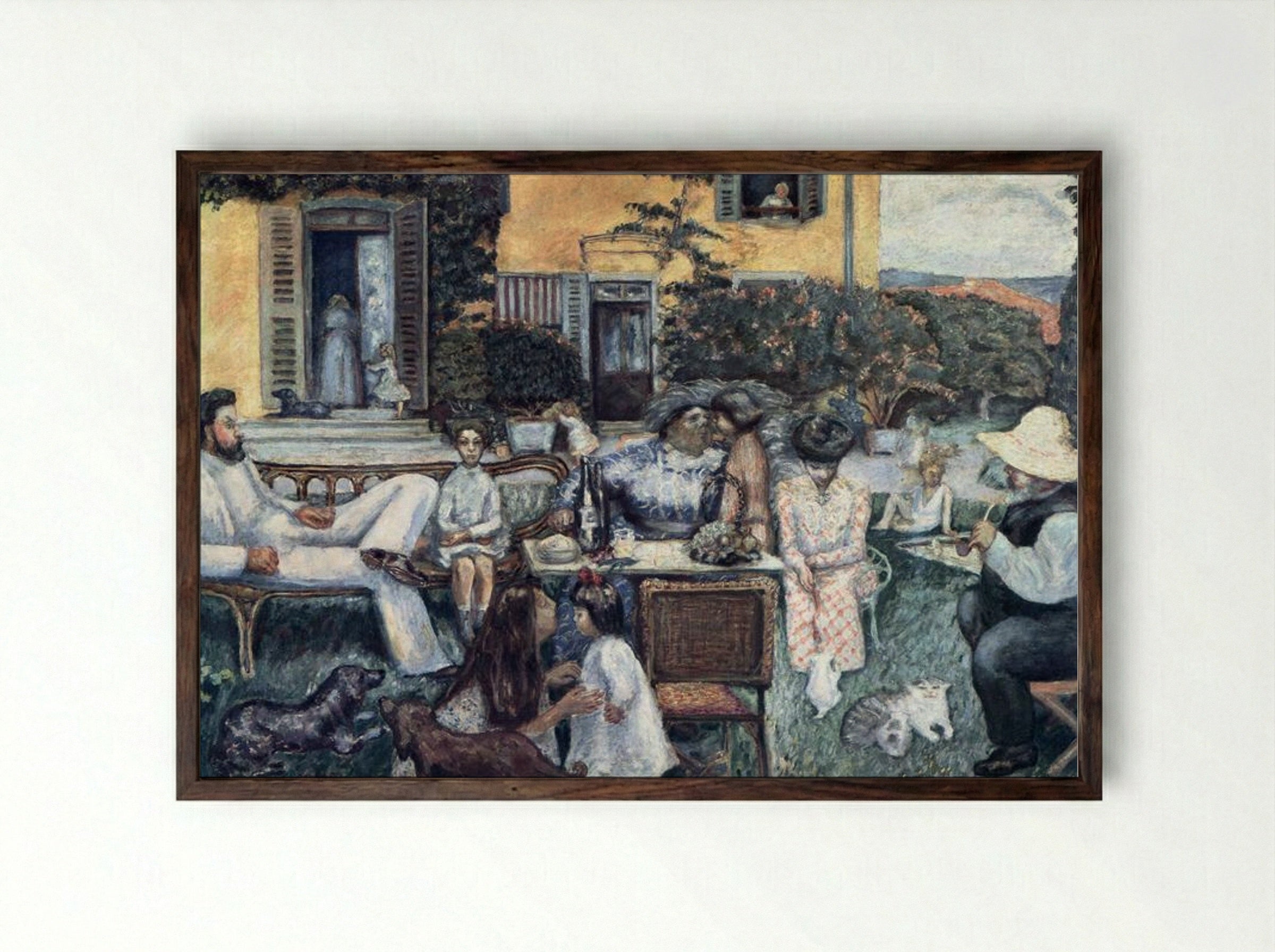 The Bourgeois Afternoon - Pierre Bonnard - Framed Print Dark Wood