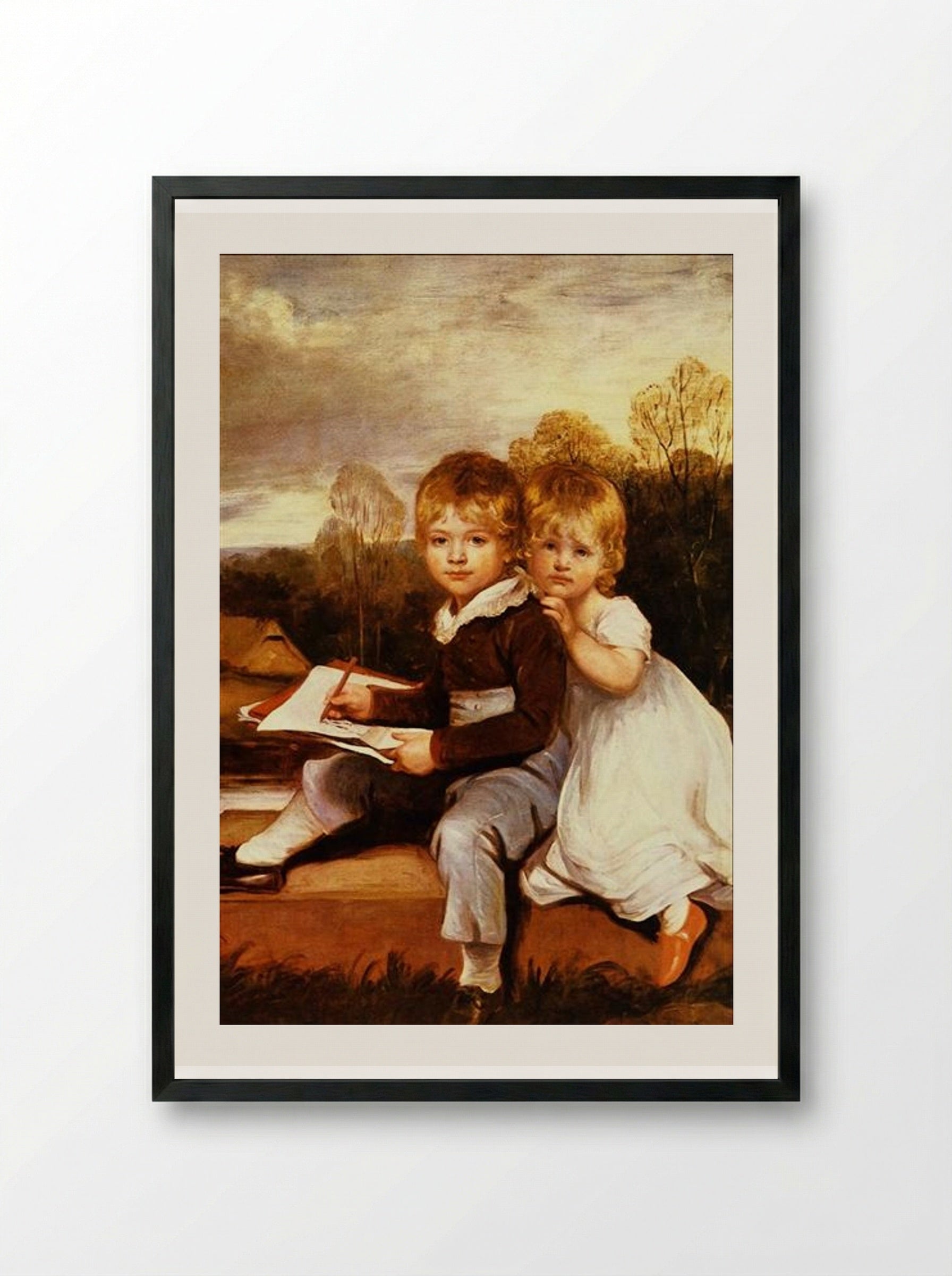 The Bowden Children - John Hoppner - Framed Print Black