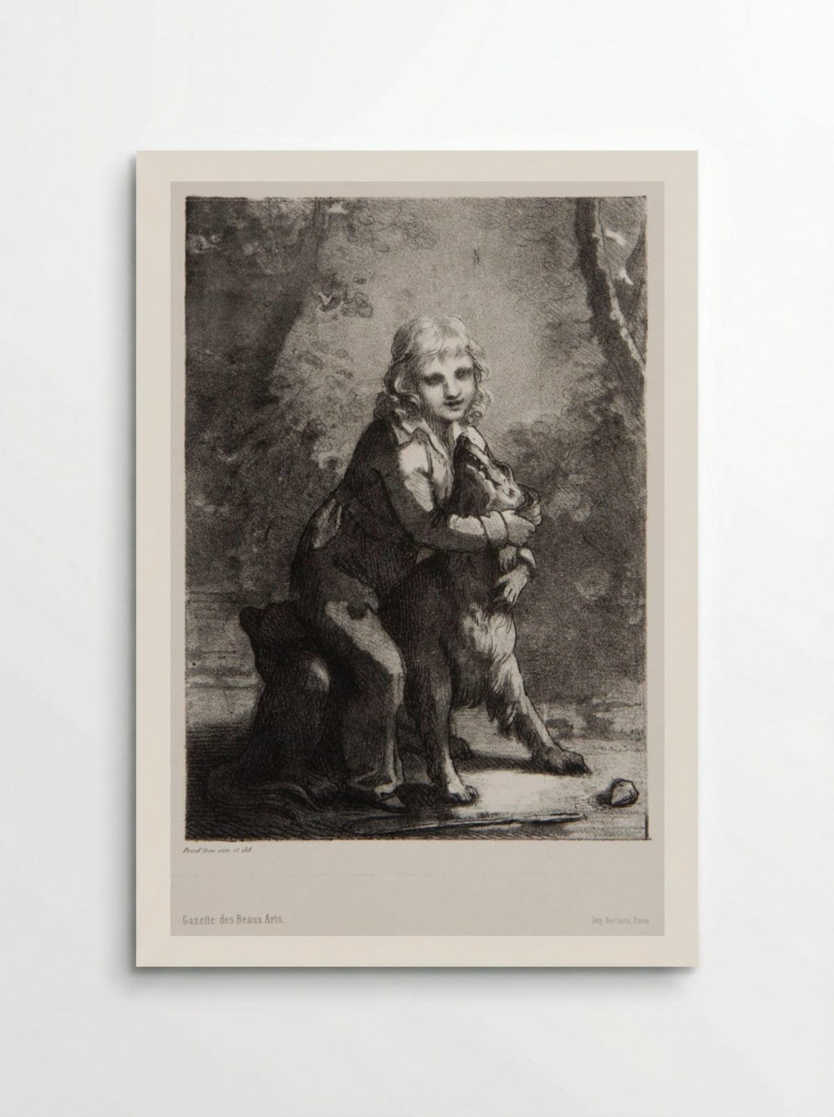 The Boy with the Dog - Pierre-Paul Prud'hon - Poster