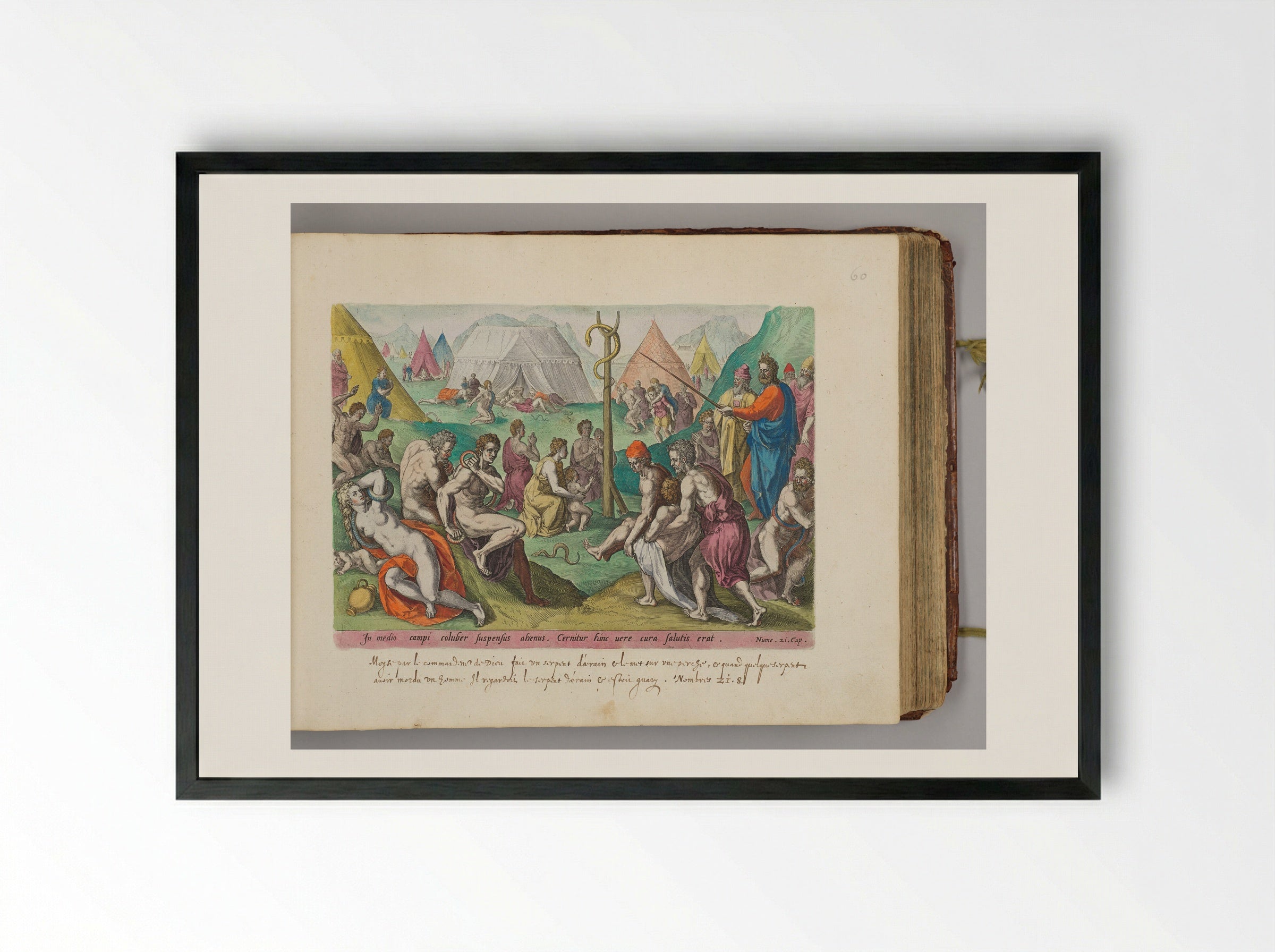 The Brazen Serpent - Johann Sadeler I - Framed Print Black