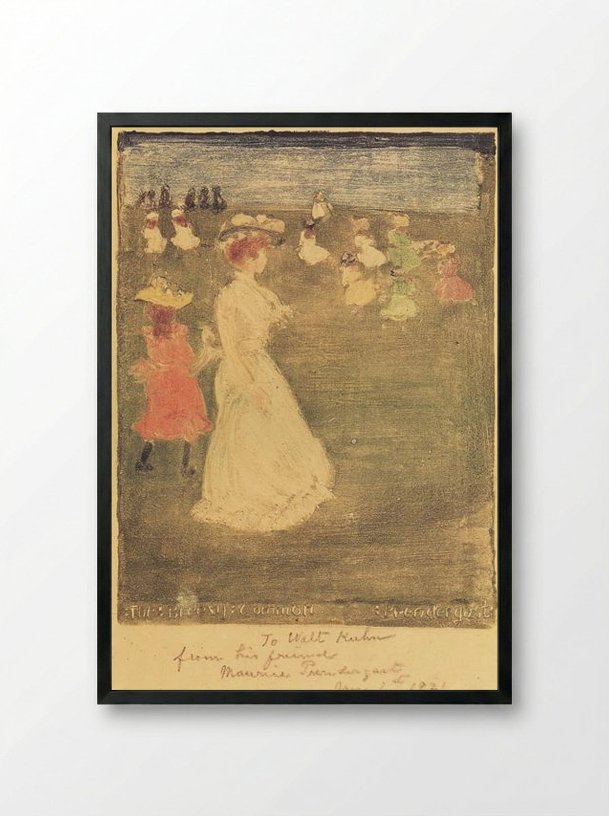 The Breezy Common - Maurice Prendergast - Framed Print Black