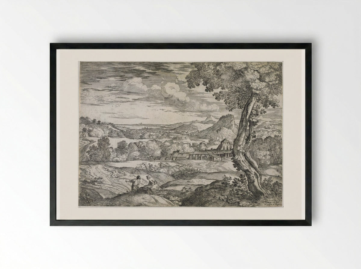The Brickworks - Giovanni Francesco Grimaldi - Framed Print Black