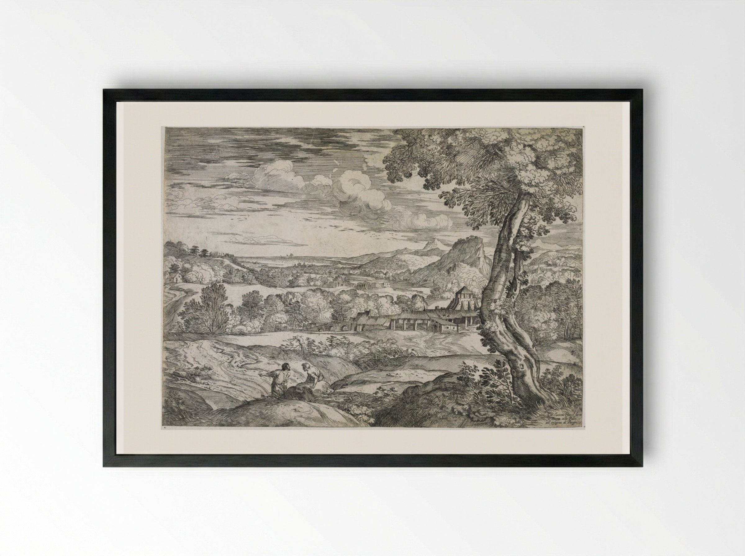 The Brickworks - Giovanni Francesco Grimaldi - Framed Print Black