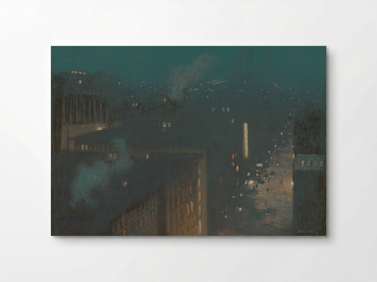 The Bridge Nocturne - Julian Alden Weir - Poster
