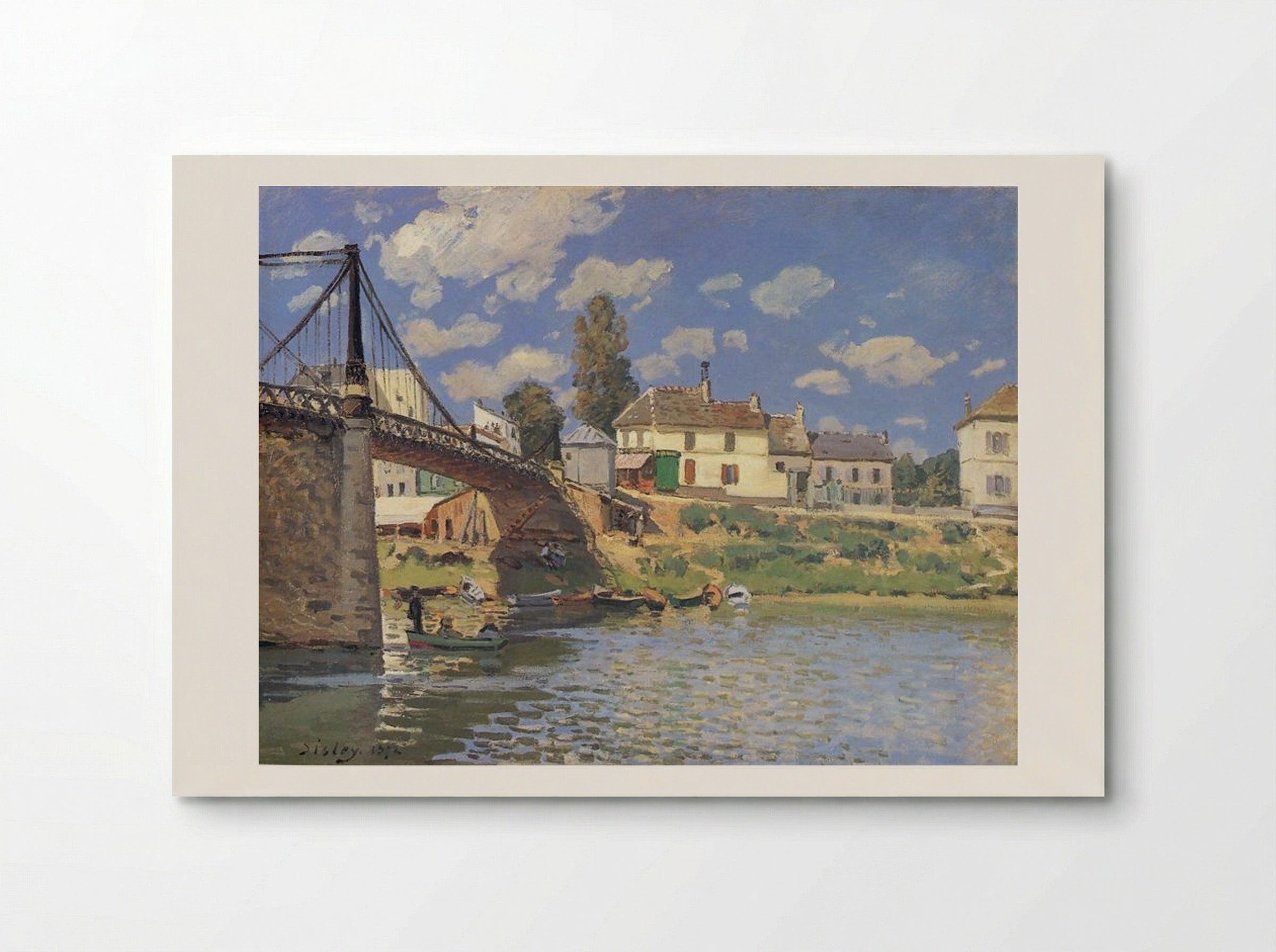 The Bridge at Villeneuve-la-Garenne - Alfred Sisley - Poster