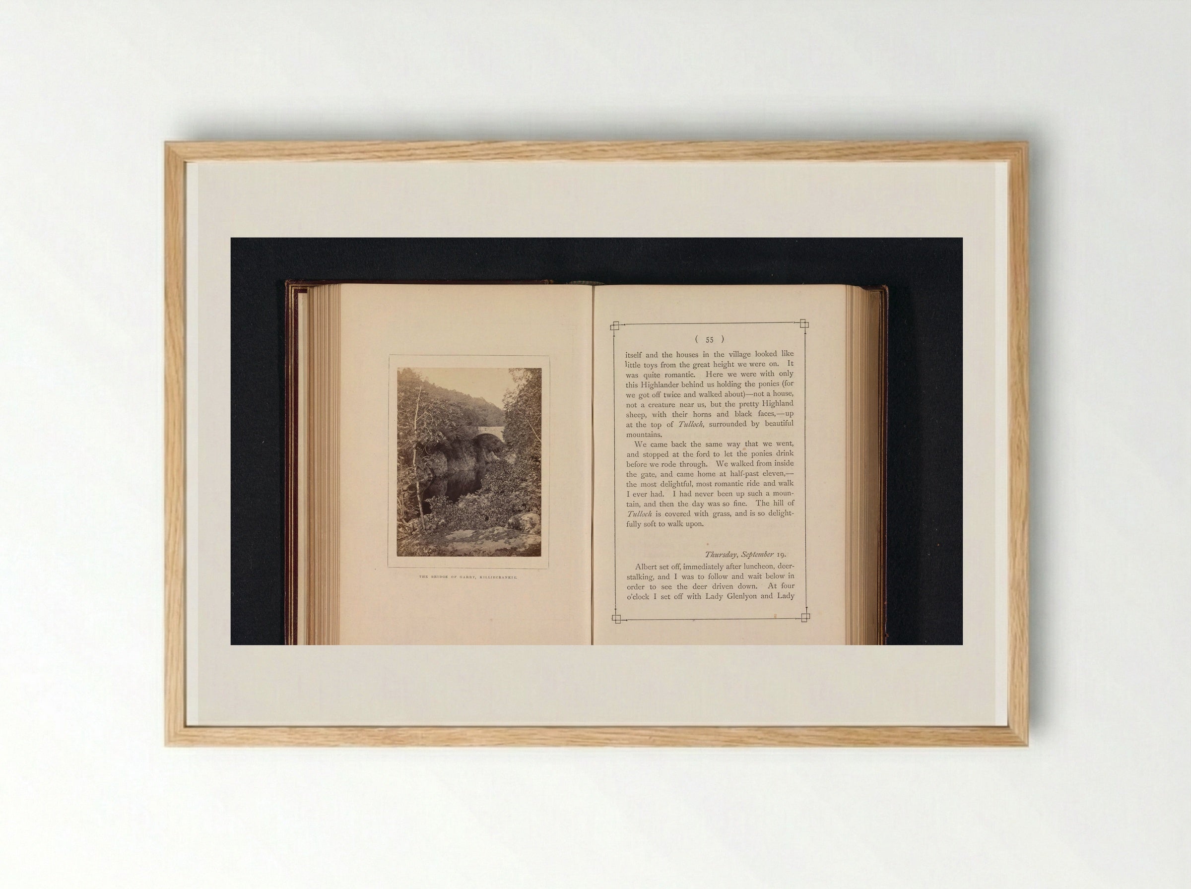 The Bridge of Garry, Killiecrankie - George Washington Wilson - Framed Print Wood