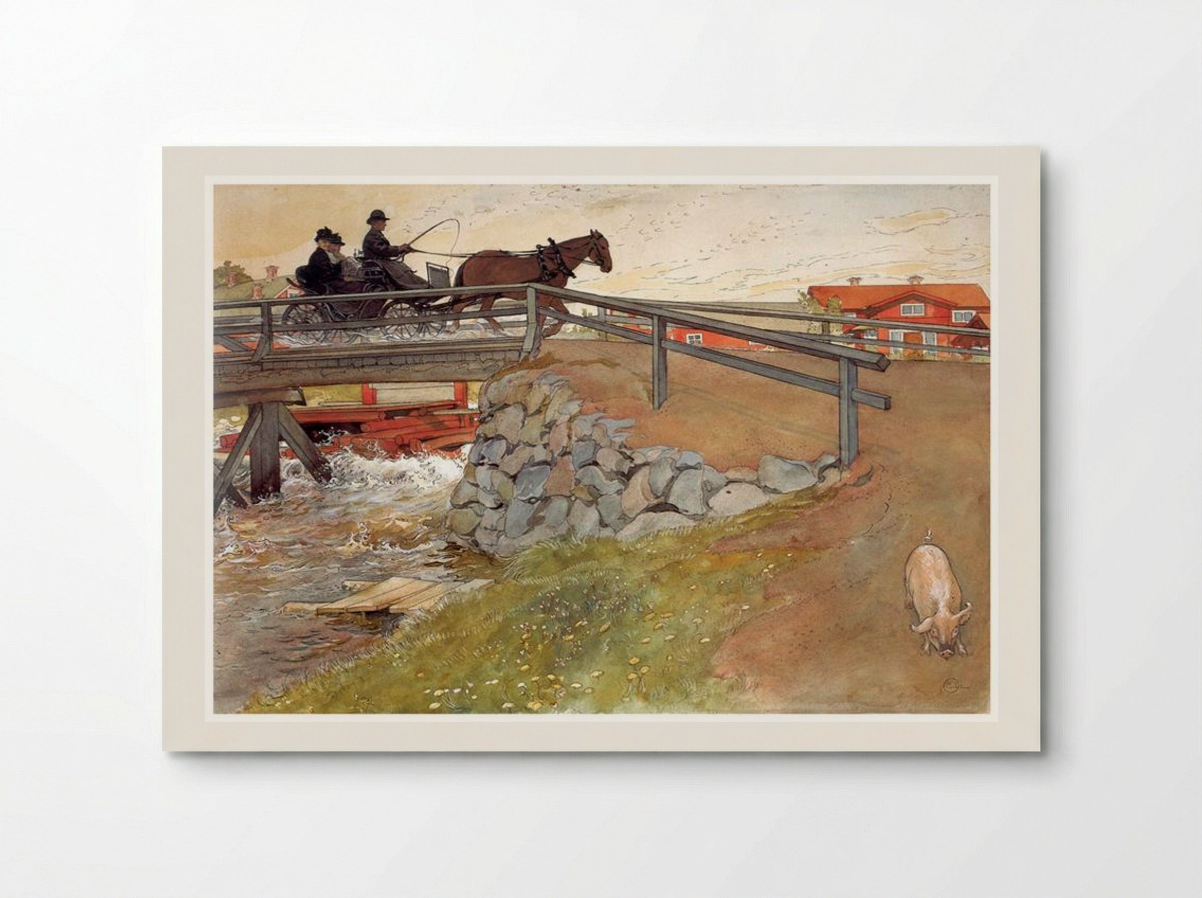 The Bridge - Carl Larsson - Poster