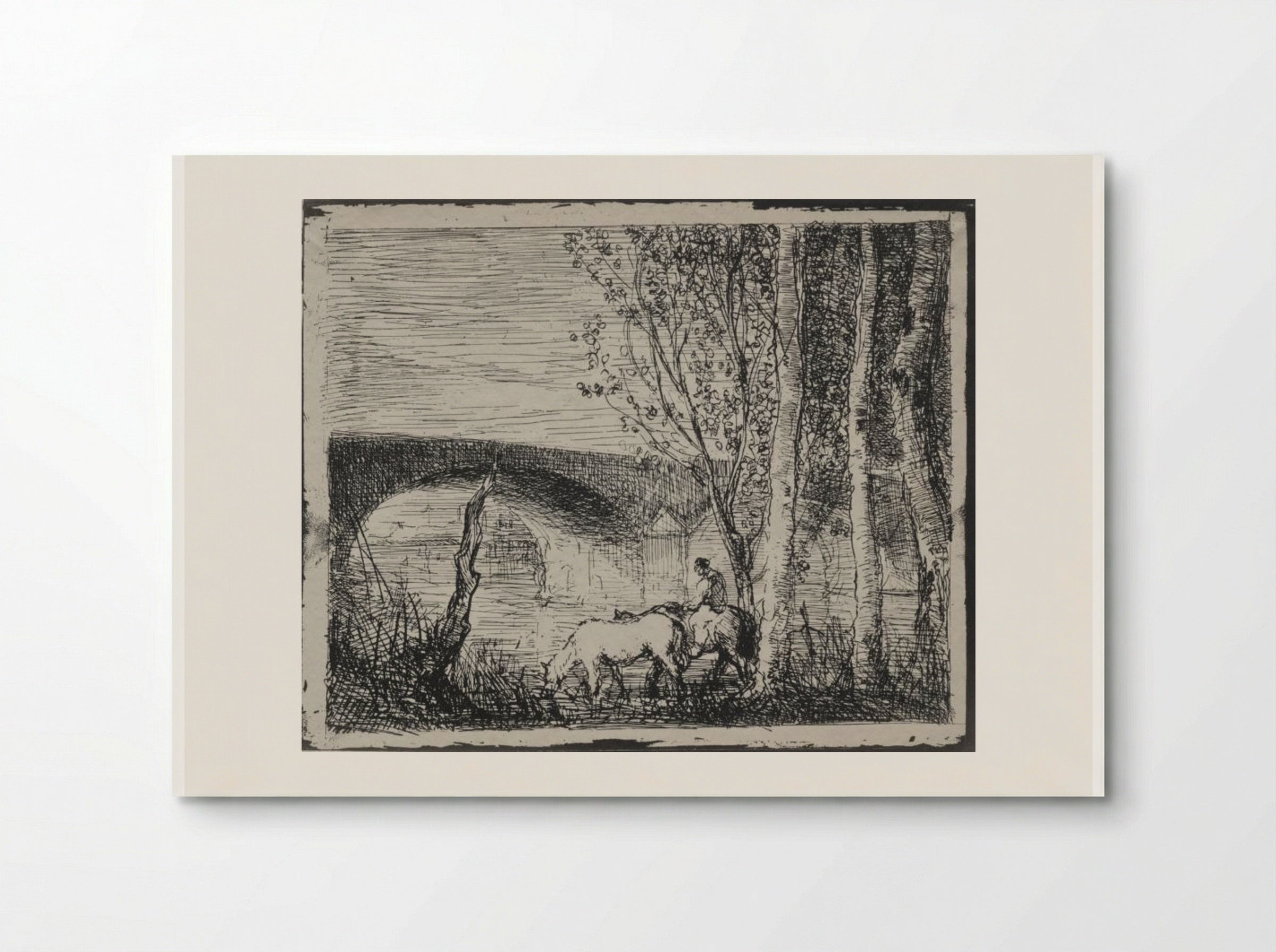 The Bridge - Charles François Daubigny - Poster