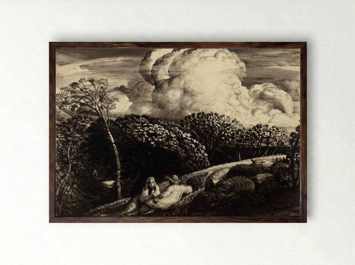 The Bright Cloud - Samuel Palmer - Framed Print Dark Wood