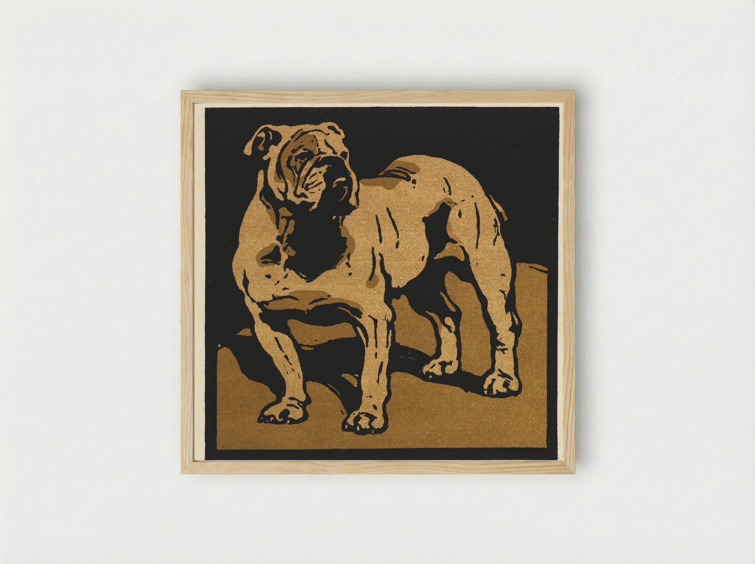 The British Bull-Dog - William Nicholson - Framed Print Wood
