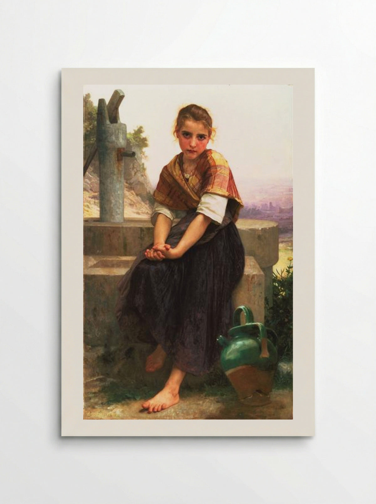 The Broken Pitcher - William-Adolphe Bouguereau - Poster