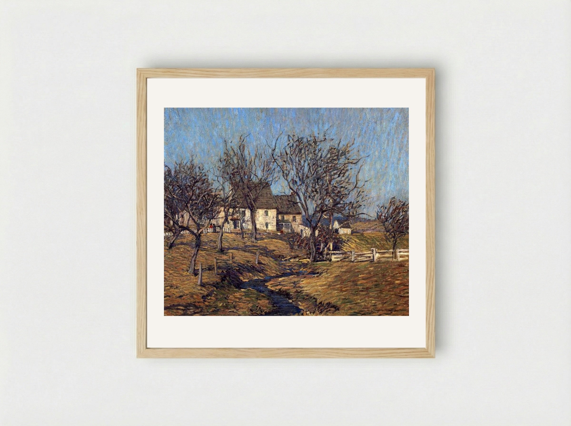 The Brook - Robert Spencer - Framed Print Wood