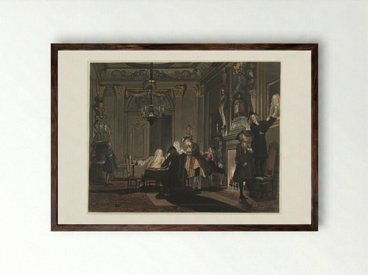 The Brothers Were Having a Conversation - Sara Troost - Framed Print Dark Wood