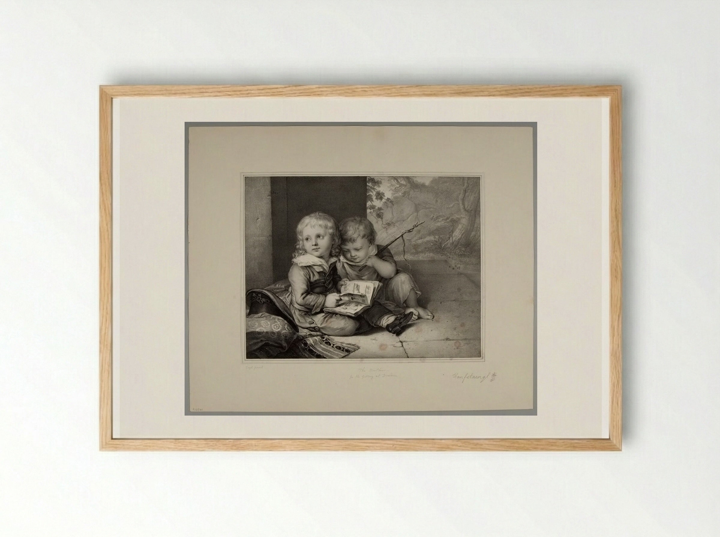 The Brothers - Franz Hanfstaengl - Framed Print Wood
