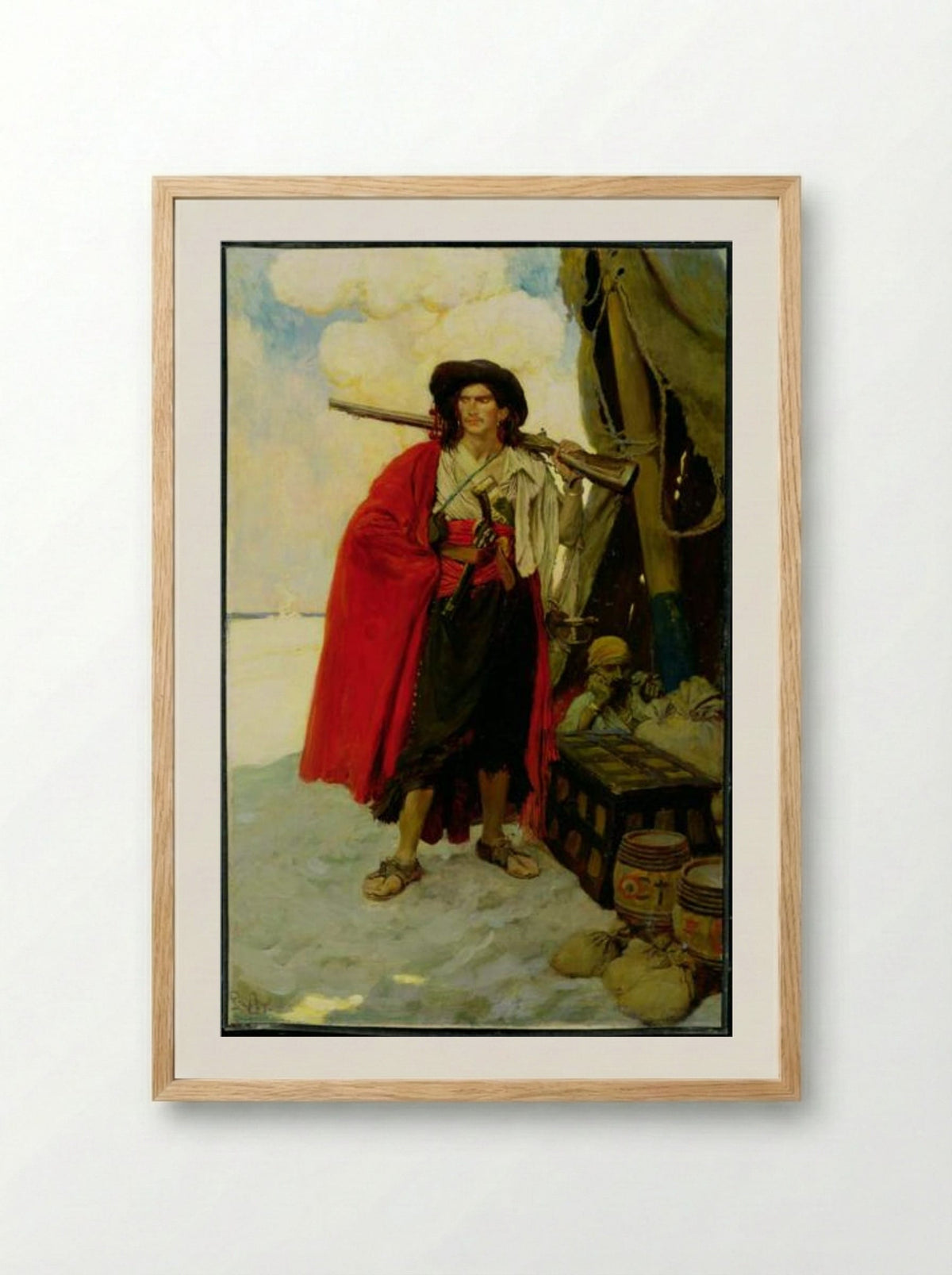 The Buccaneer Was a Picturesque Fellow - Howard Pyle - Framed Print Wood
