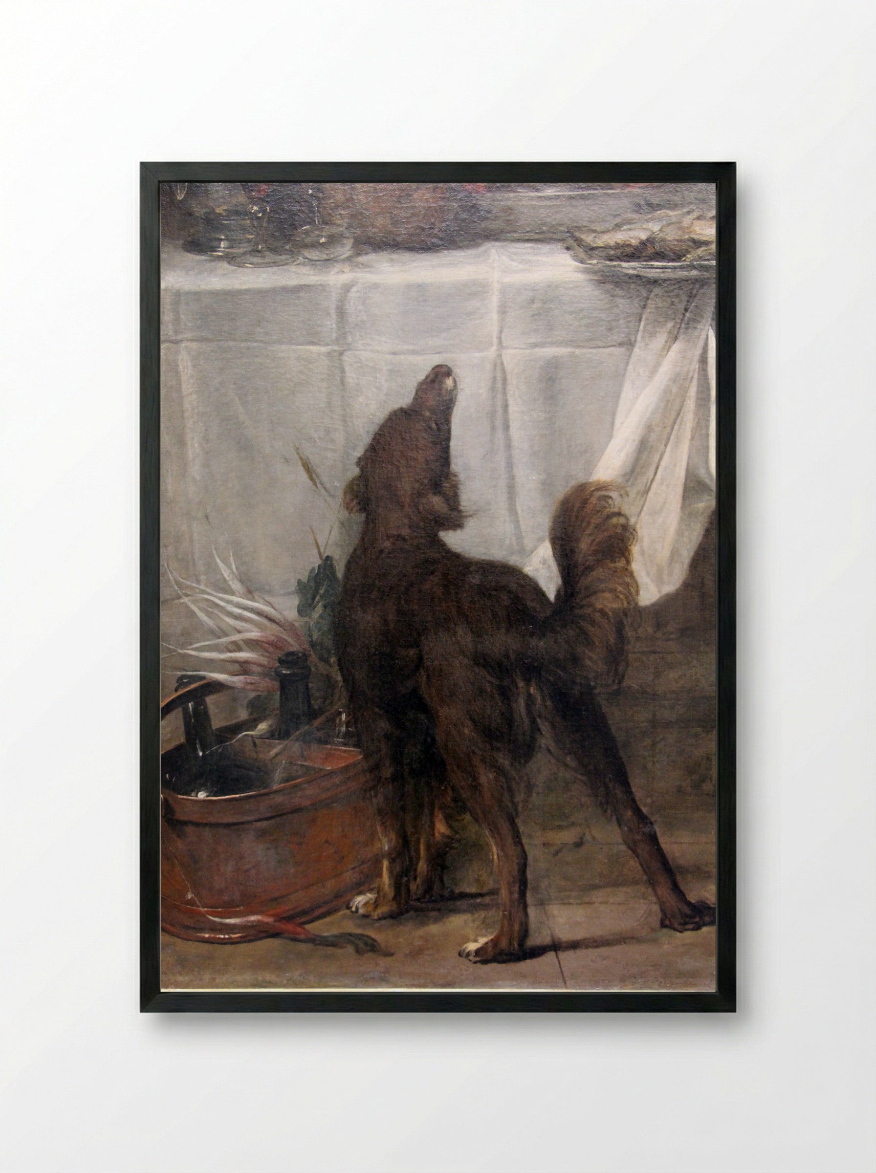The Buffet - Jean-Baptiste-Siméon Chardin - Framed Print Black