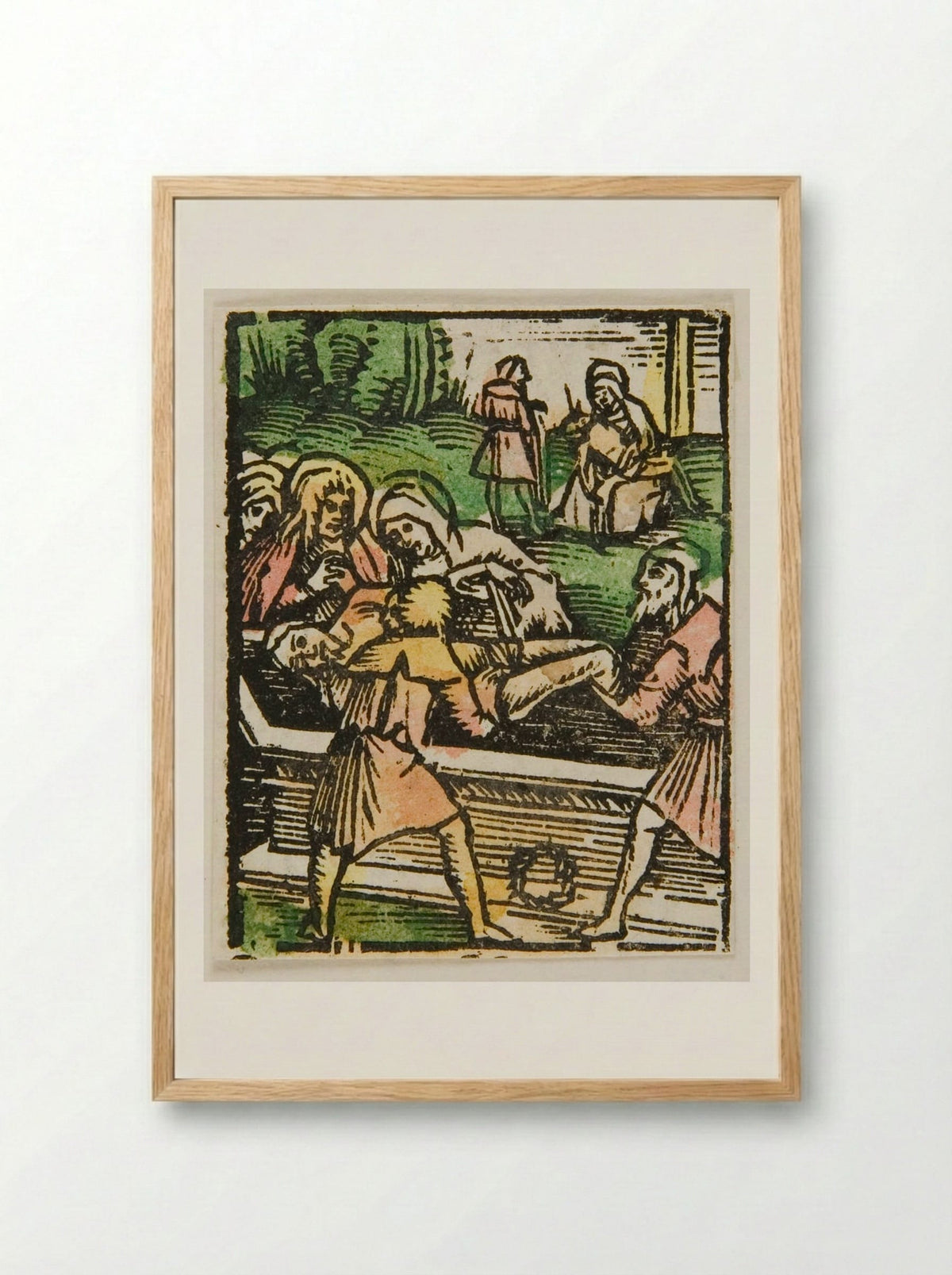 The Burial of Christ - Urs Graf - Framed Print Wood