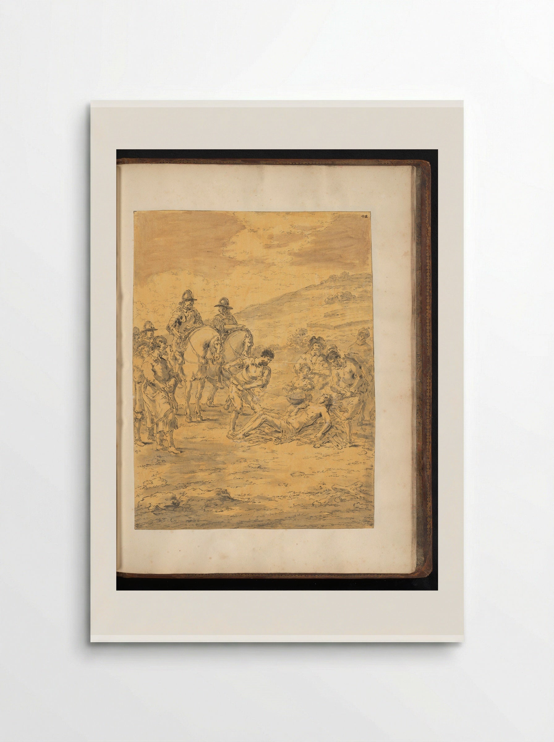 The Burning of Calanus - Leonaert Bramer - Poster