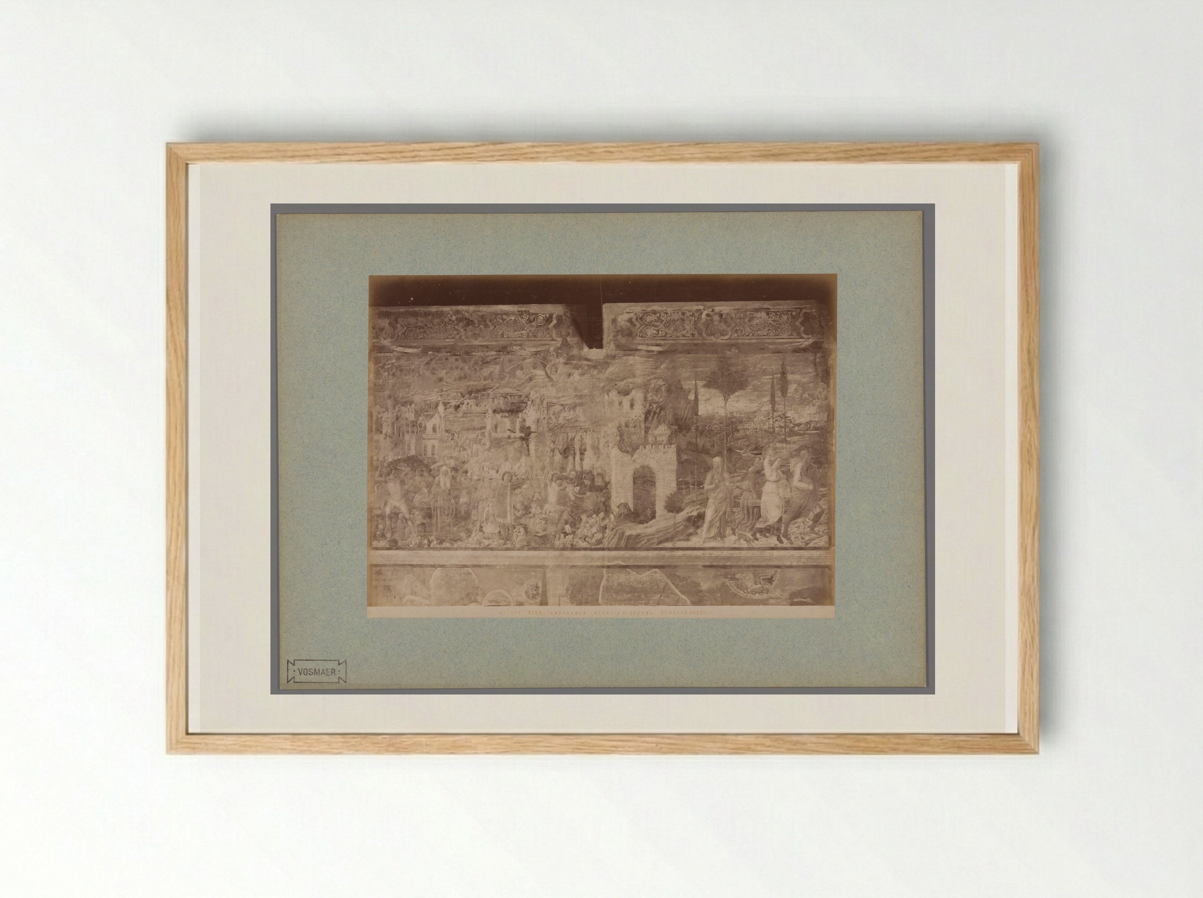 The Burning of Sodom (After Benozzo Gozzoli) - Fratelli Alinari - Framed Print Wood