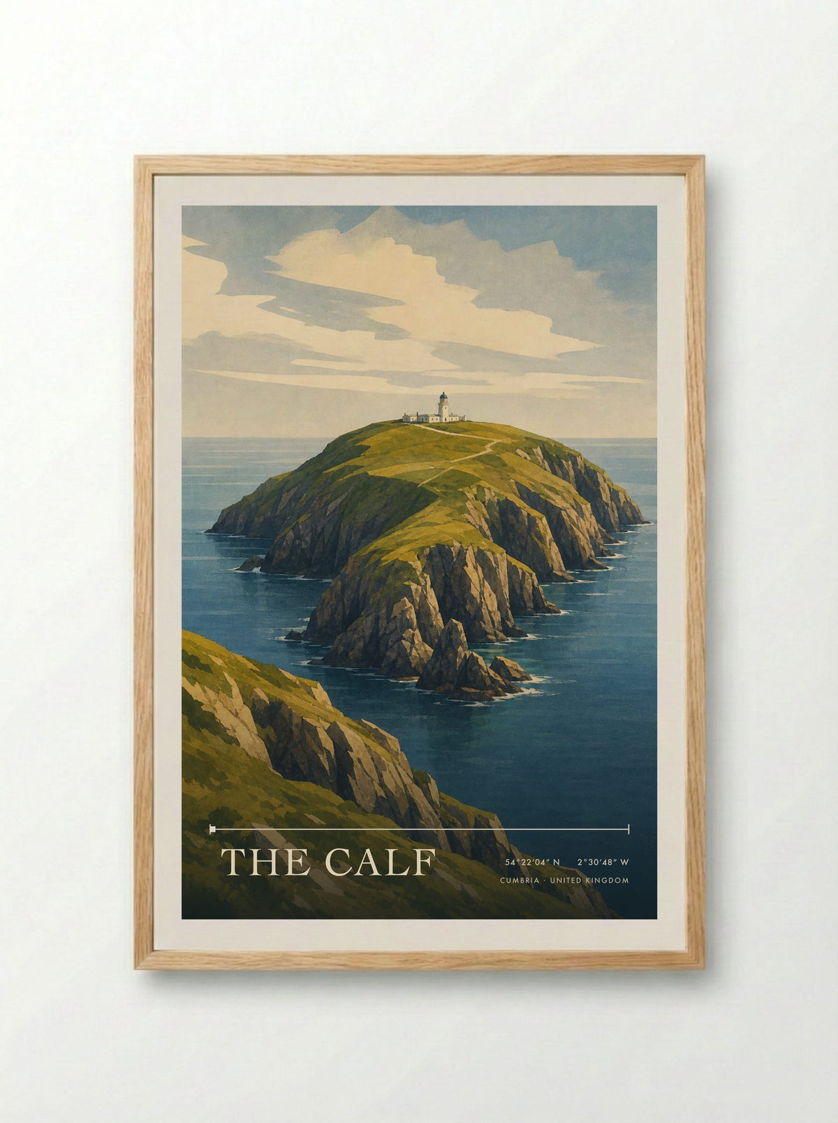 The Calf Cumbria United Kingdom Travel Poster - Framed Print Wood