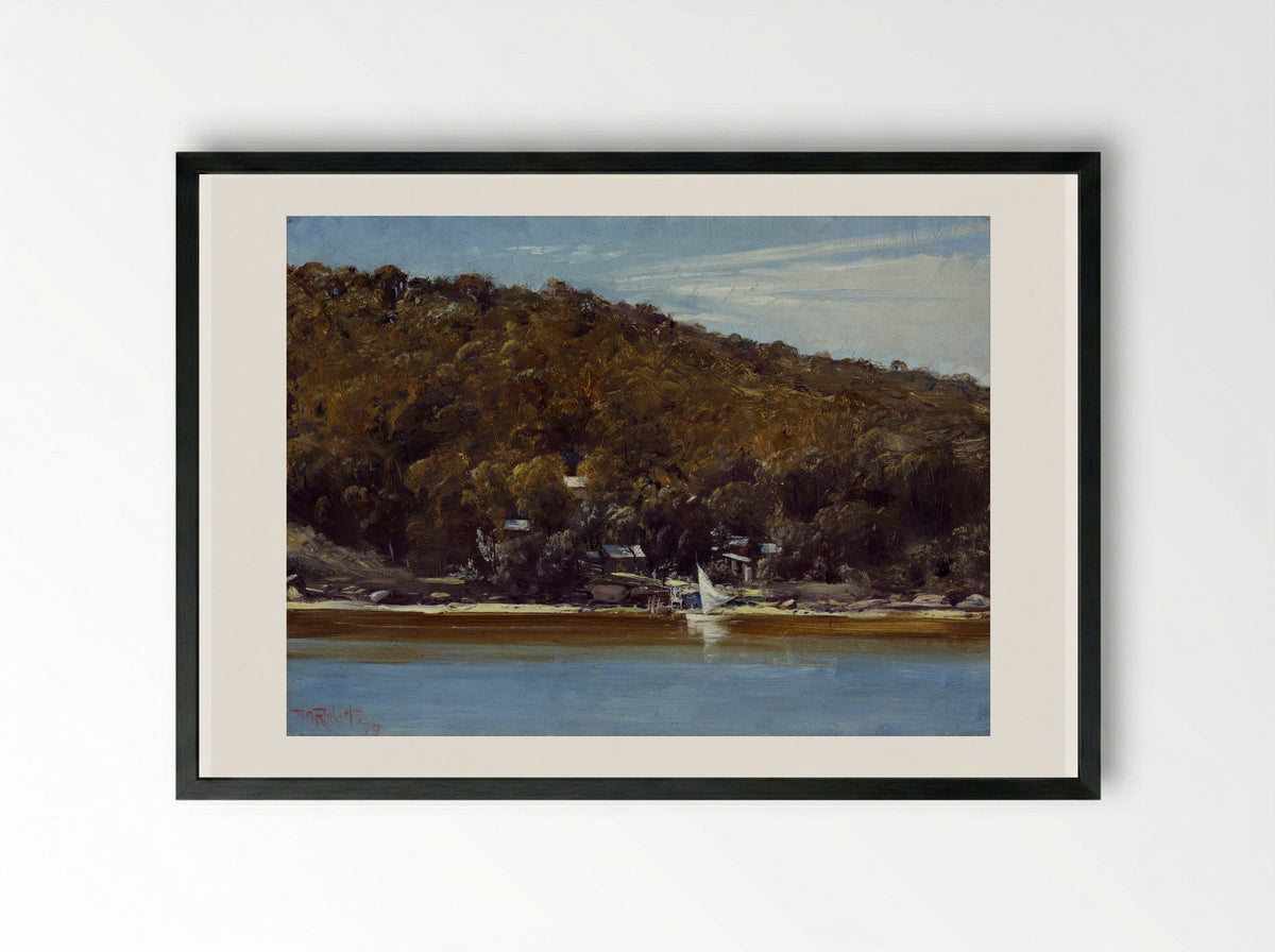 The Camp, Sirius Cove - Tom Roberts - Framed Print Black