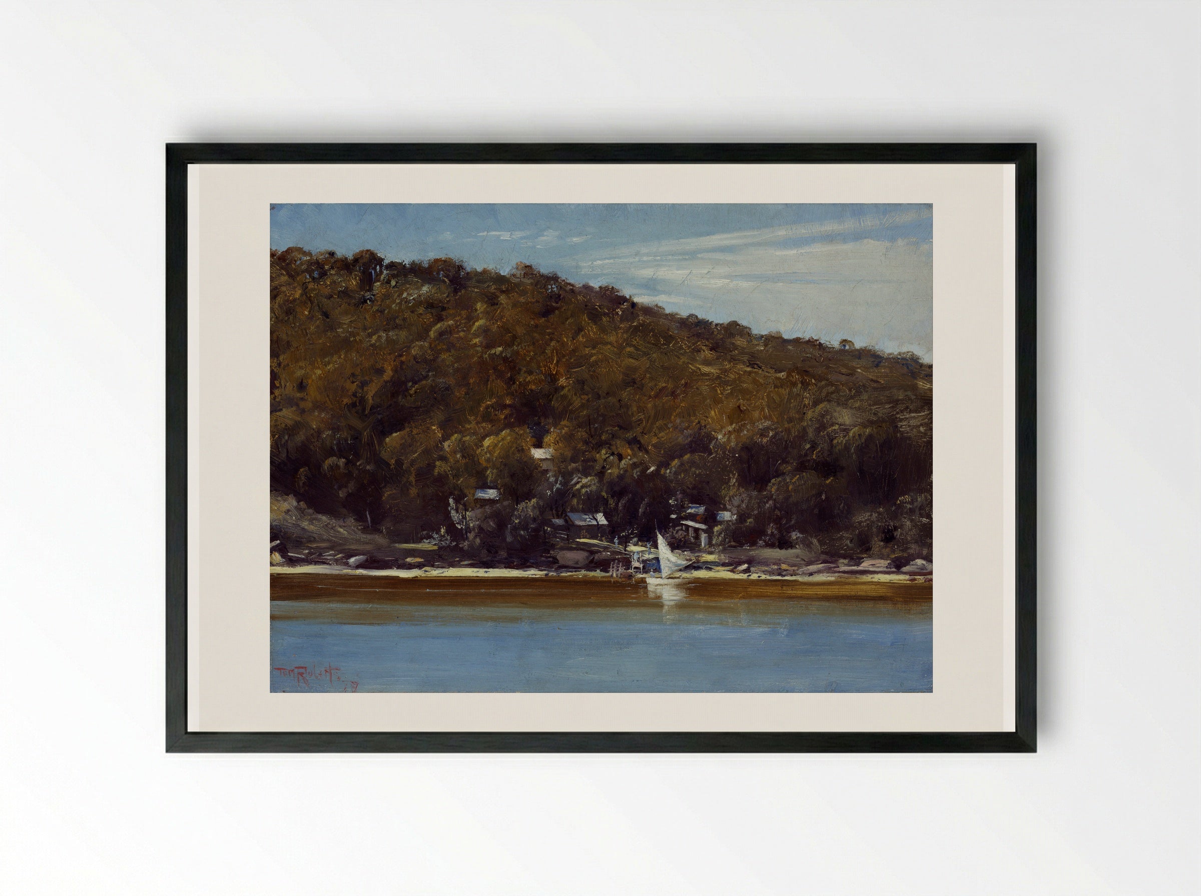 The Camp, Sirius Cove - Tom Roberts - Framed Print Black