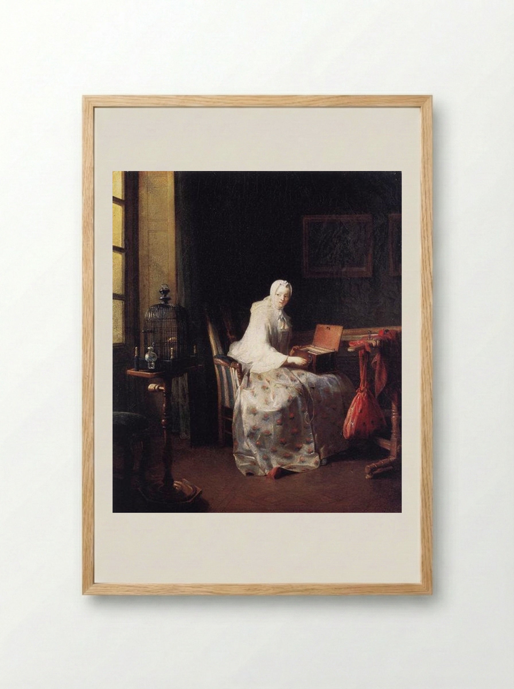 The Canary - Jean-Baptiste-Siméon Chardin - Framed Print Wood