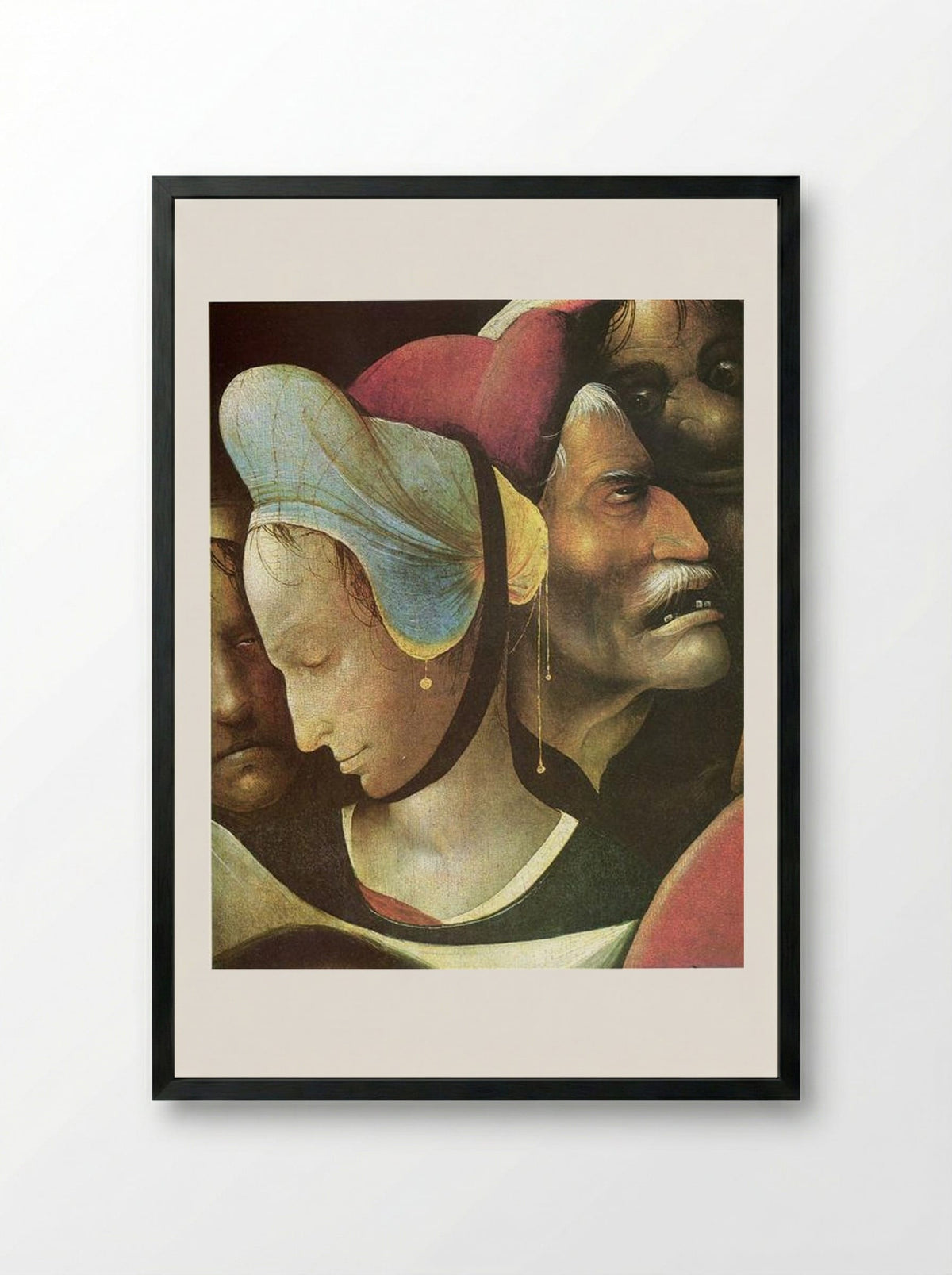 The Carrying of the Cross (Detail) - Hieronymus Bosch - Framed Print Black