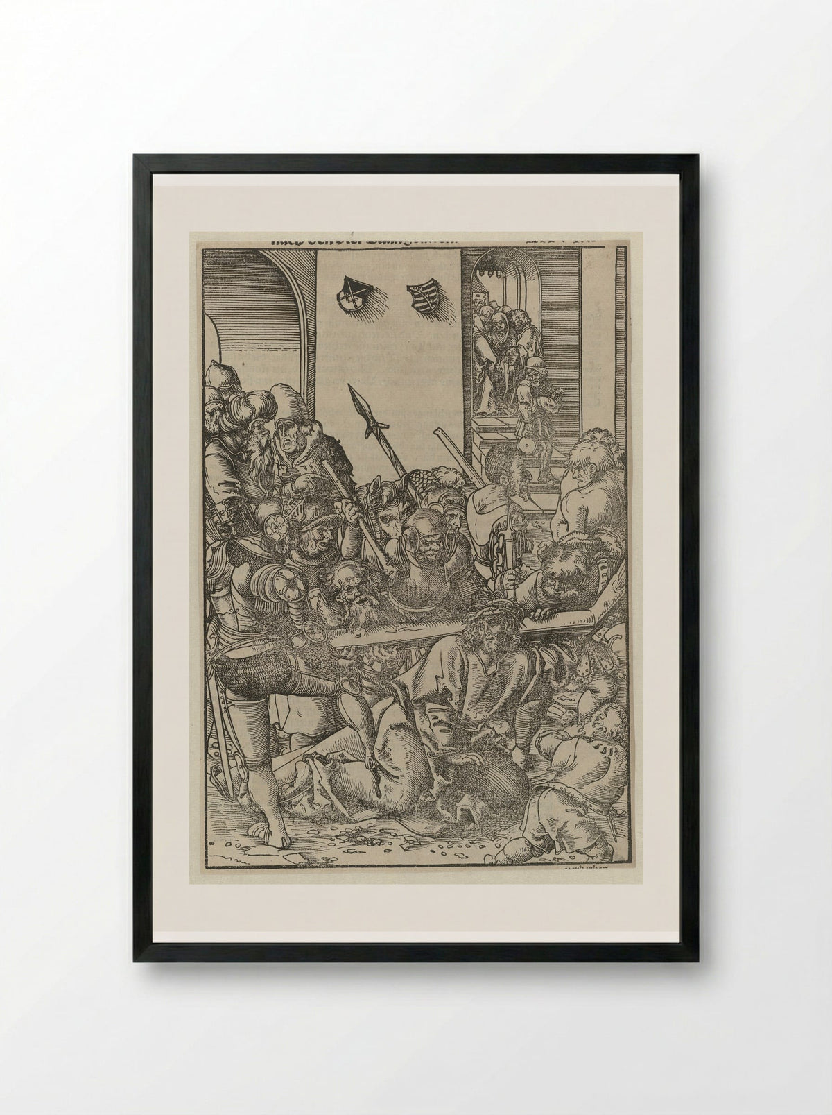 The Carrying of the Cross - Lucas Cranach the Elder - Framed Print Black