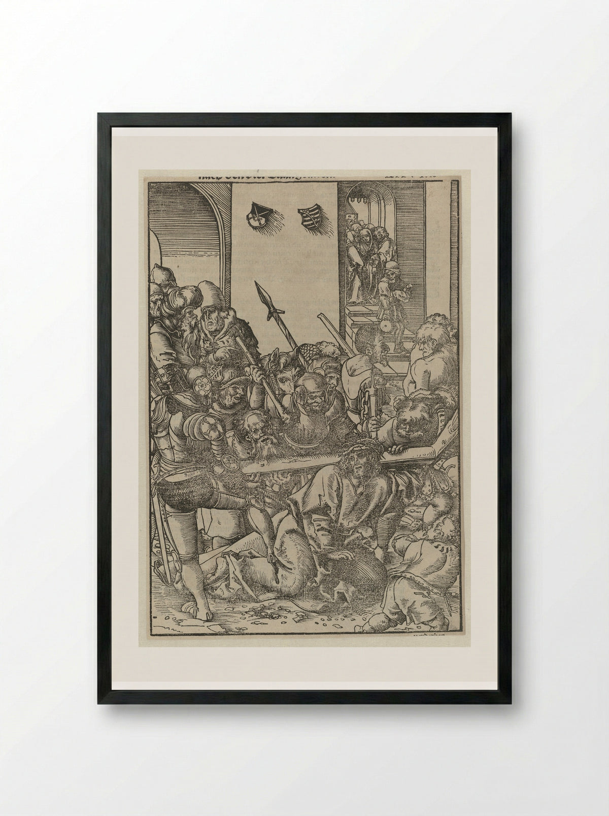 The Carrying of the Cross - Lucas Cranach the Elder - Framed Print Black