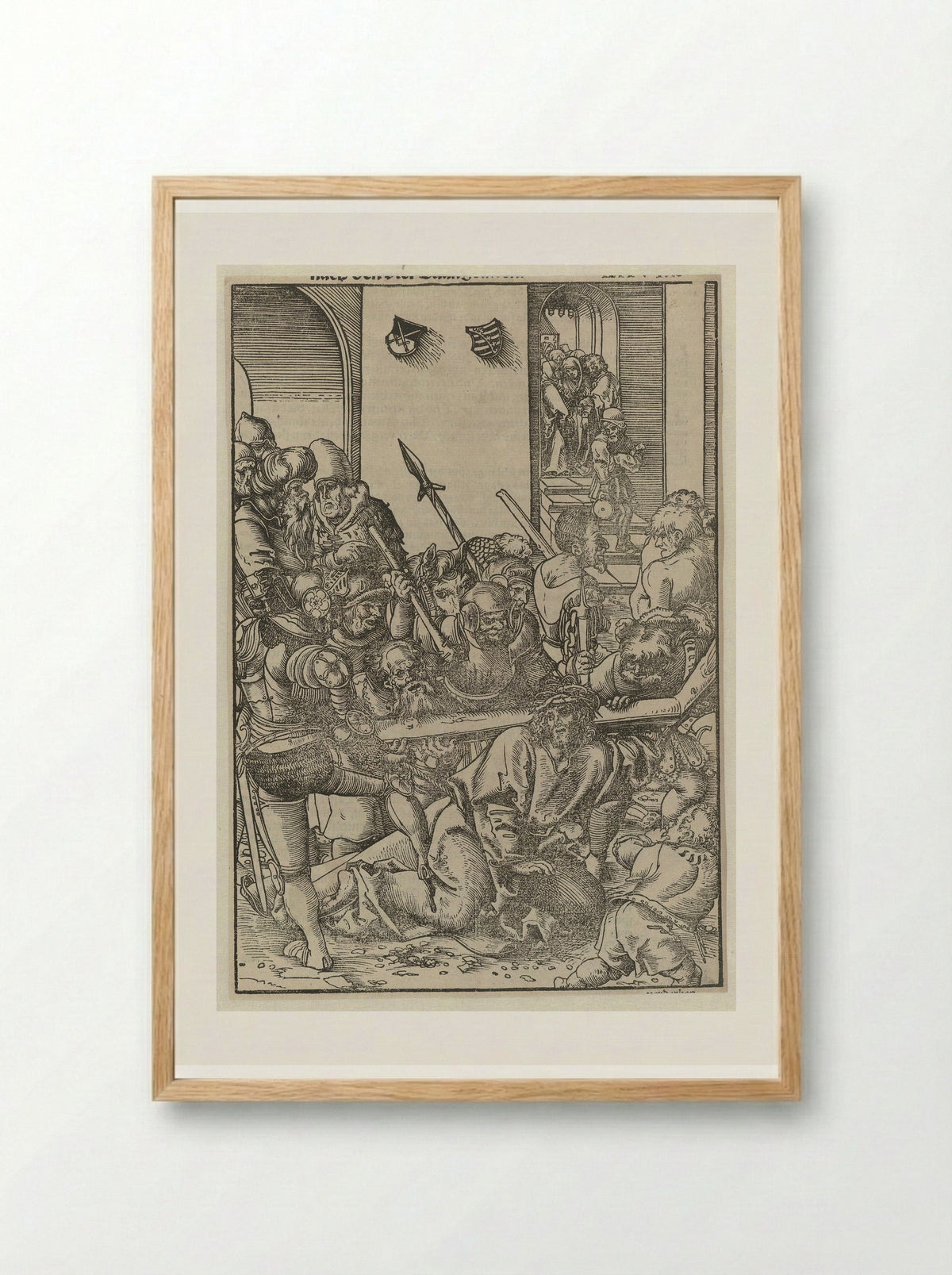 The Carrying of the Cross - Lucas Cranach the Elder - Framed Print Wood